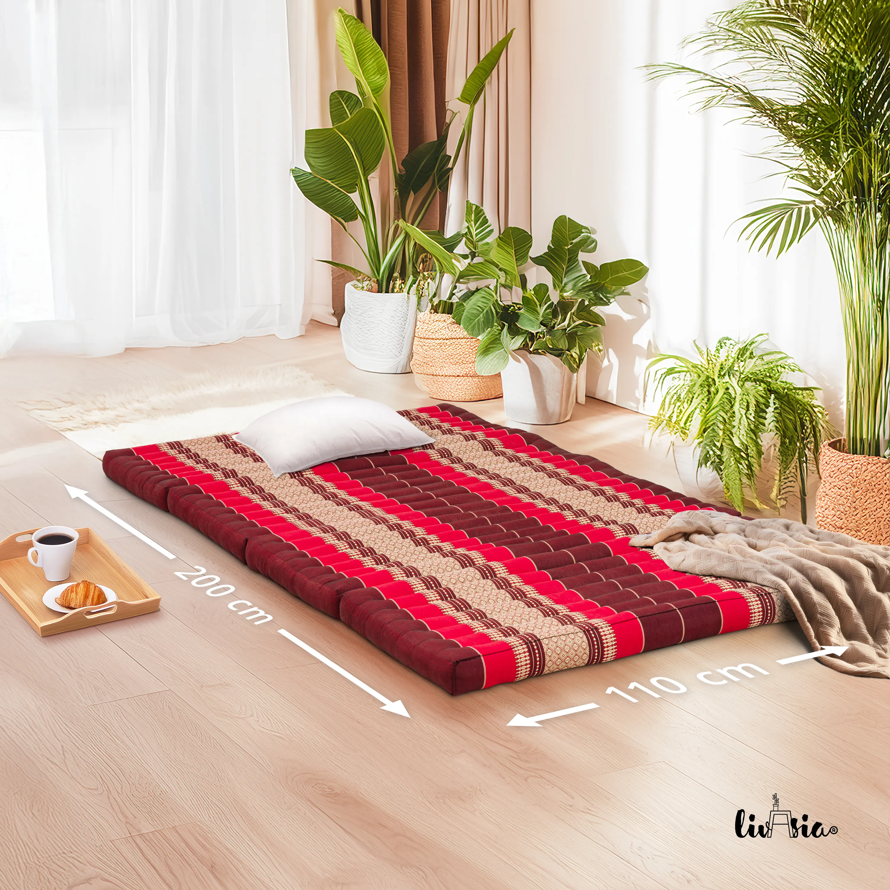 Kapok Folding Mattress, 110 cm wide, Classic