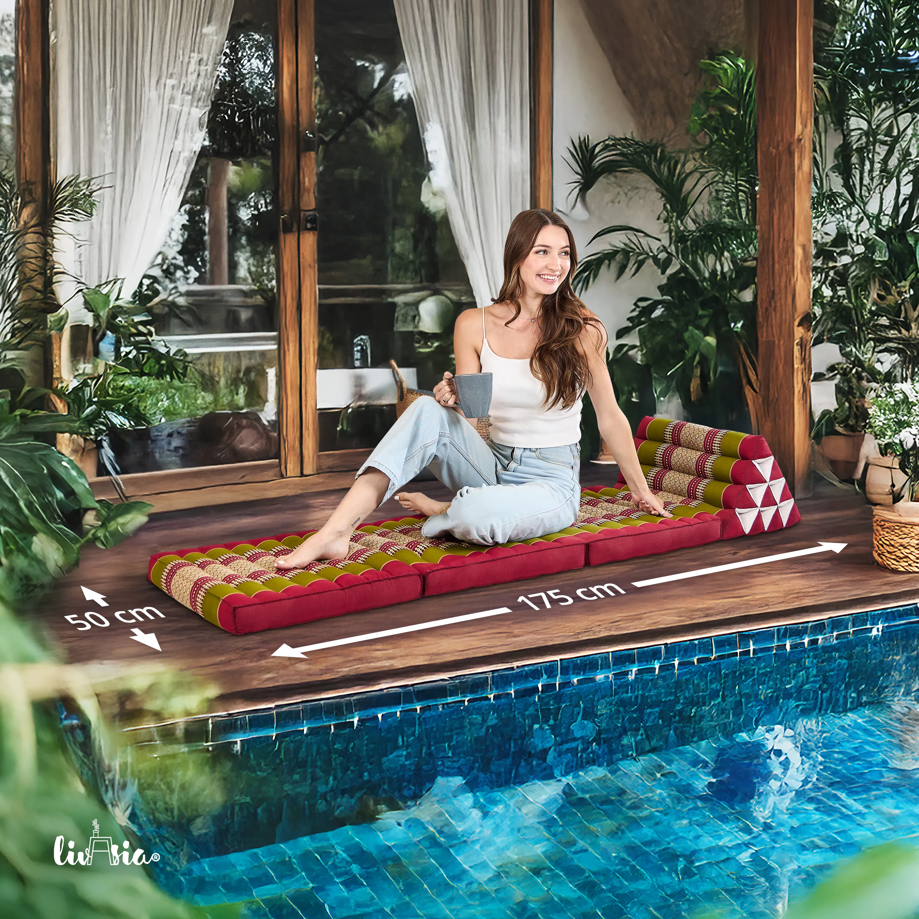 Kapok Thai Cushion 3 Fold, Classic