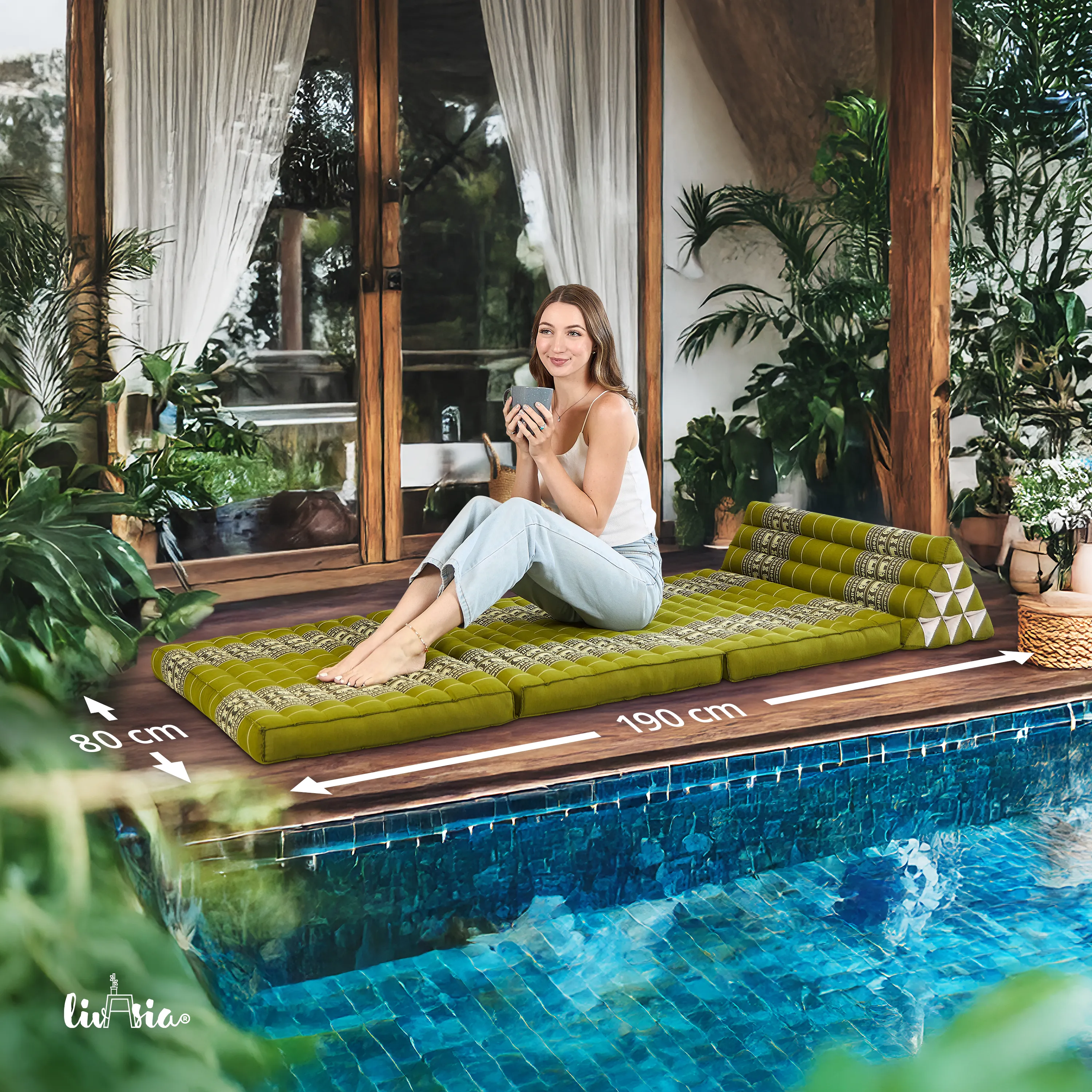 Kapok Thai Cushion XXL Wide