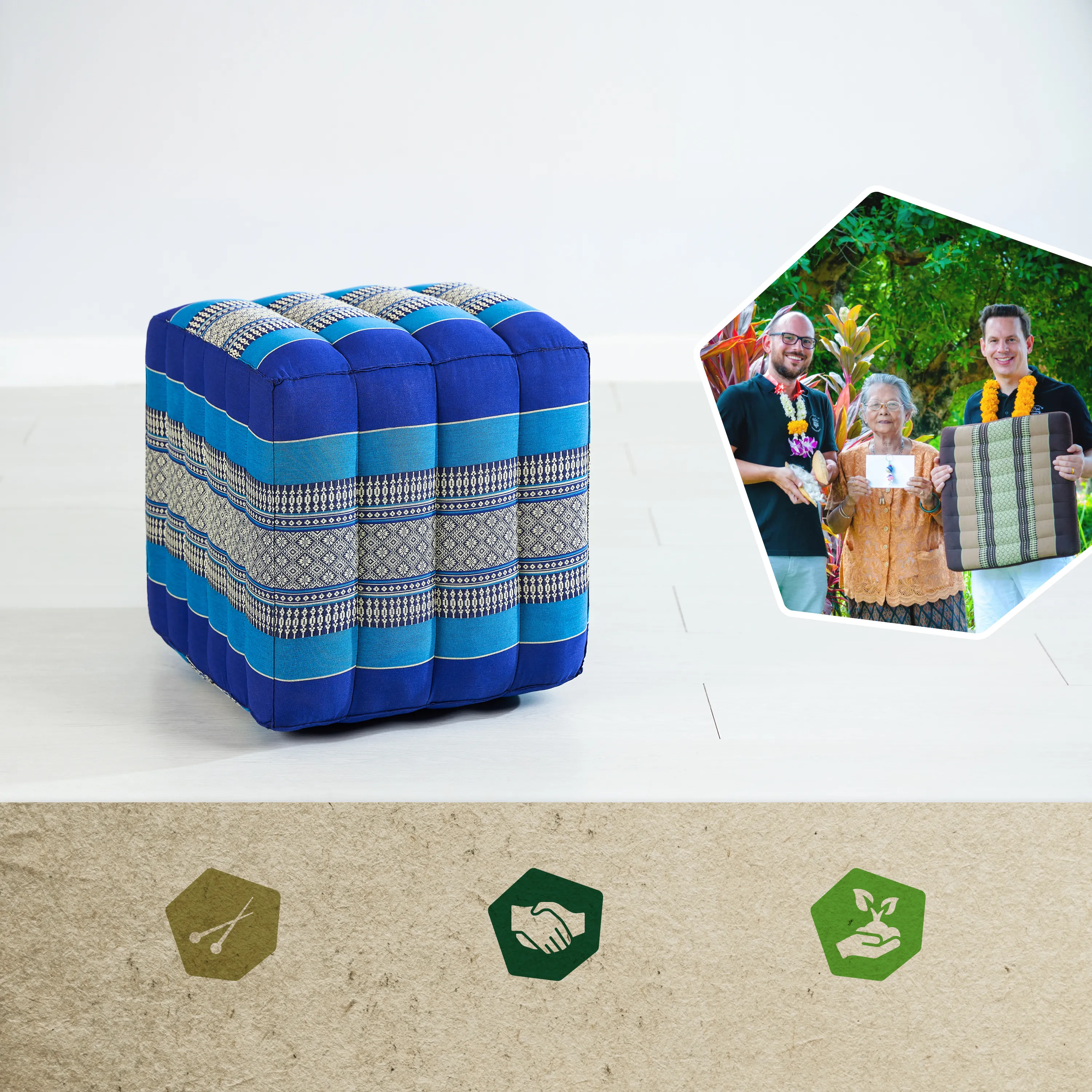 Kapok Cube Cushion