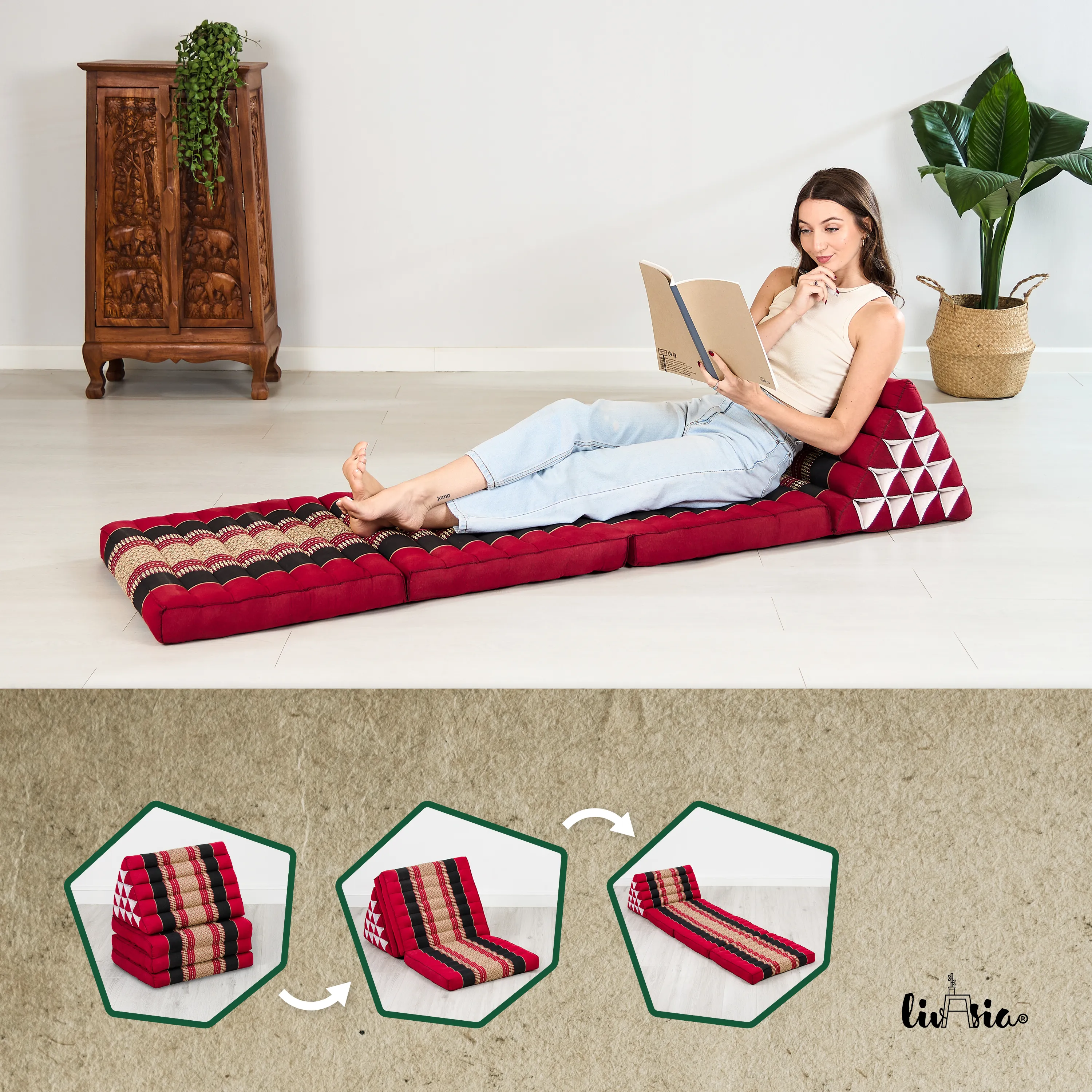 Kapok Thai Cushion XXL Tall