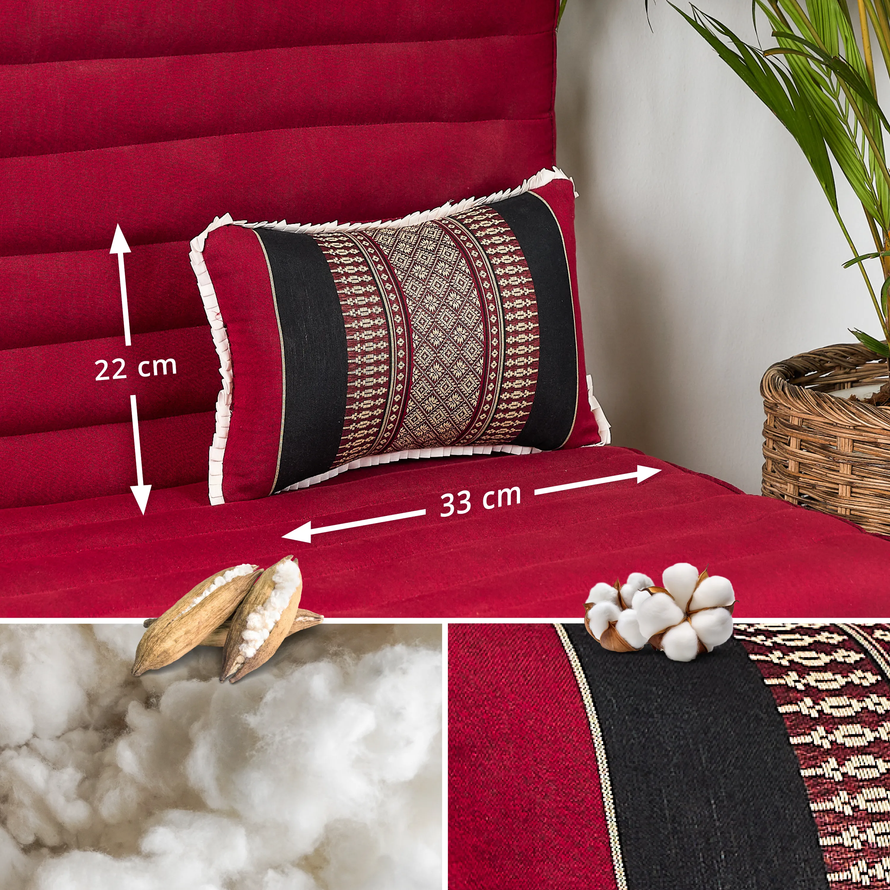 Kapok Throw Pillow