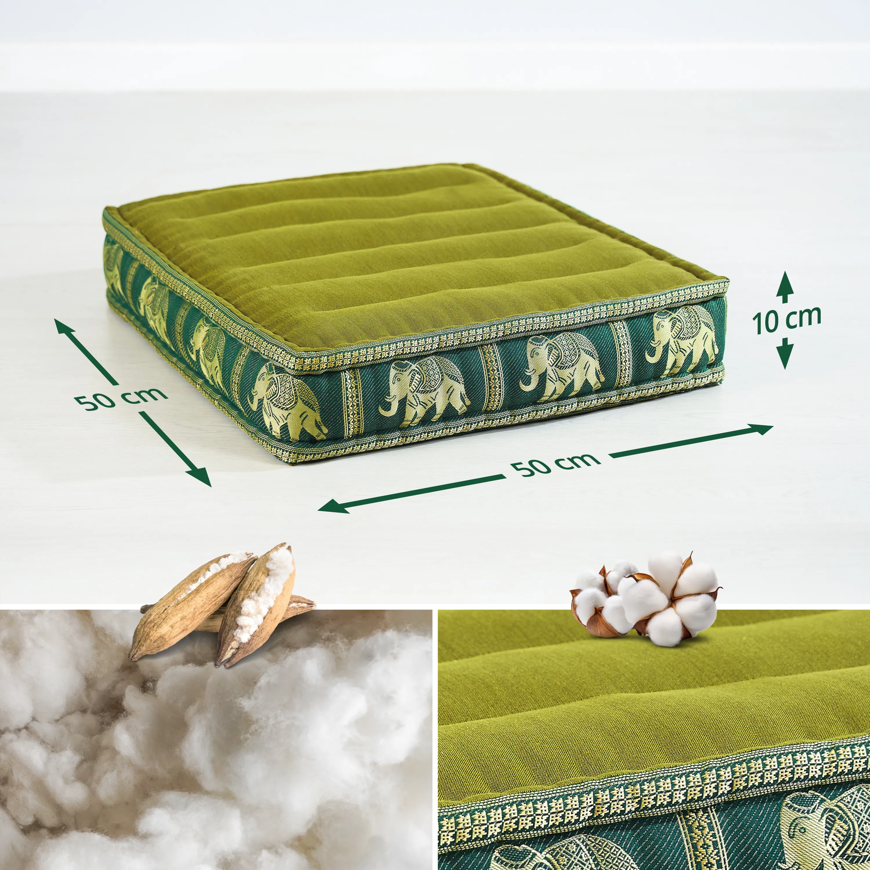 Kapok Floor Cushion, Deluxe