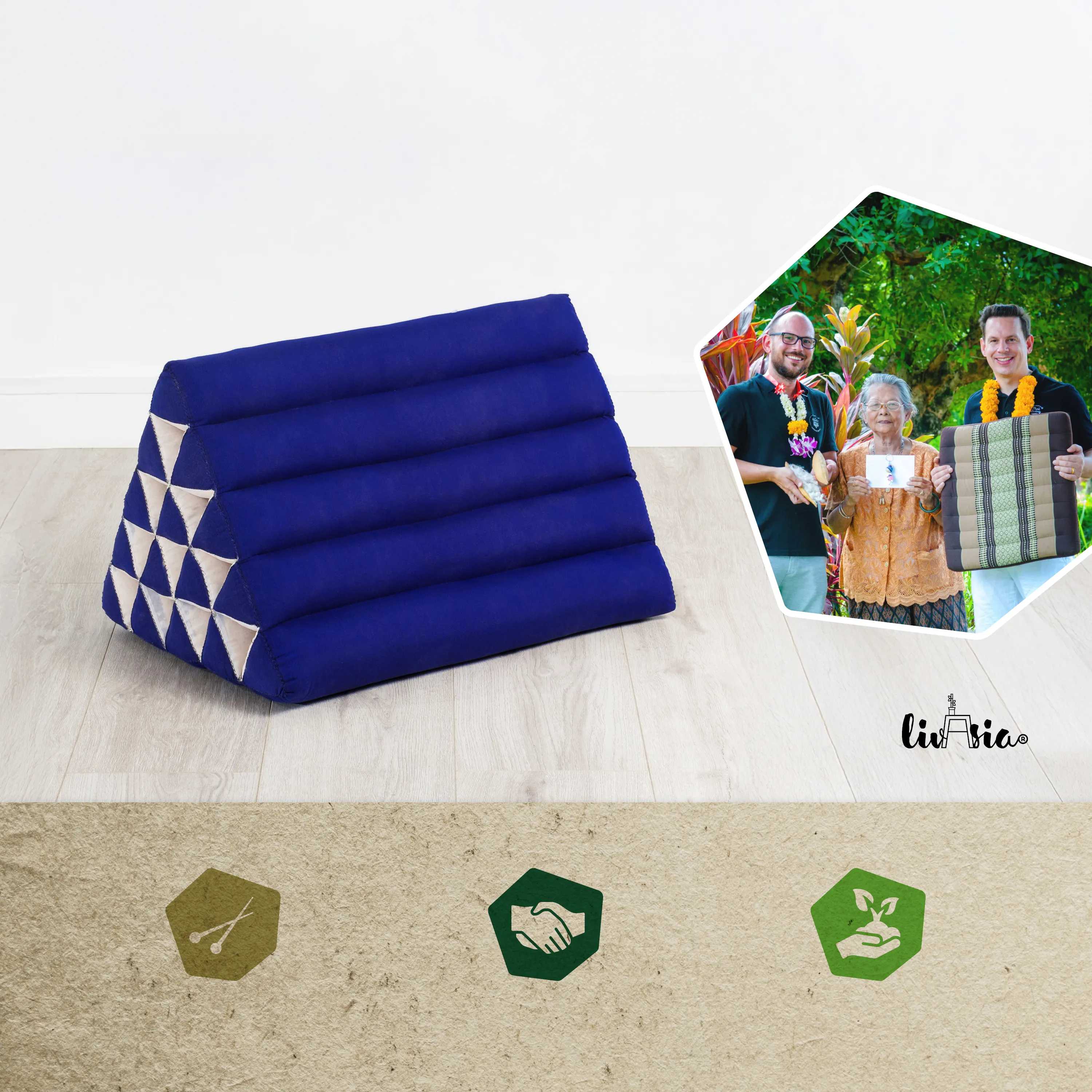 Kapok Triangle Cushion Tall, Basic