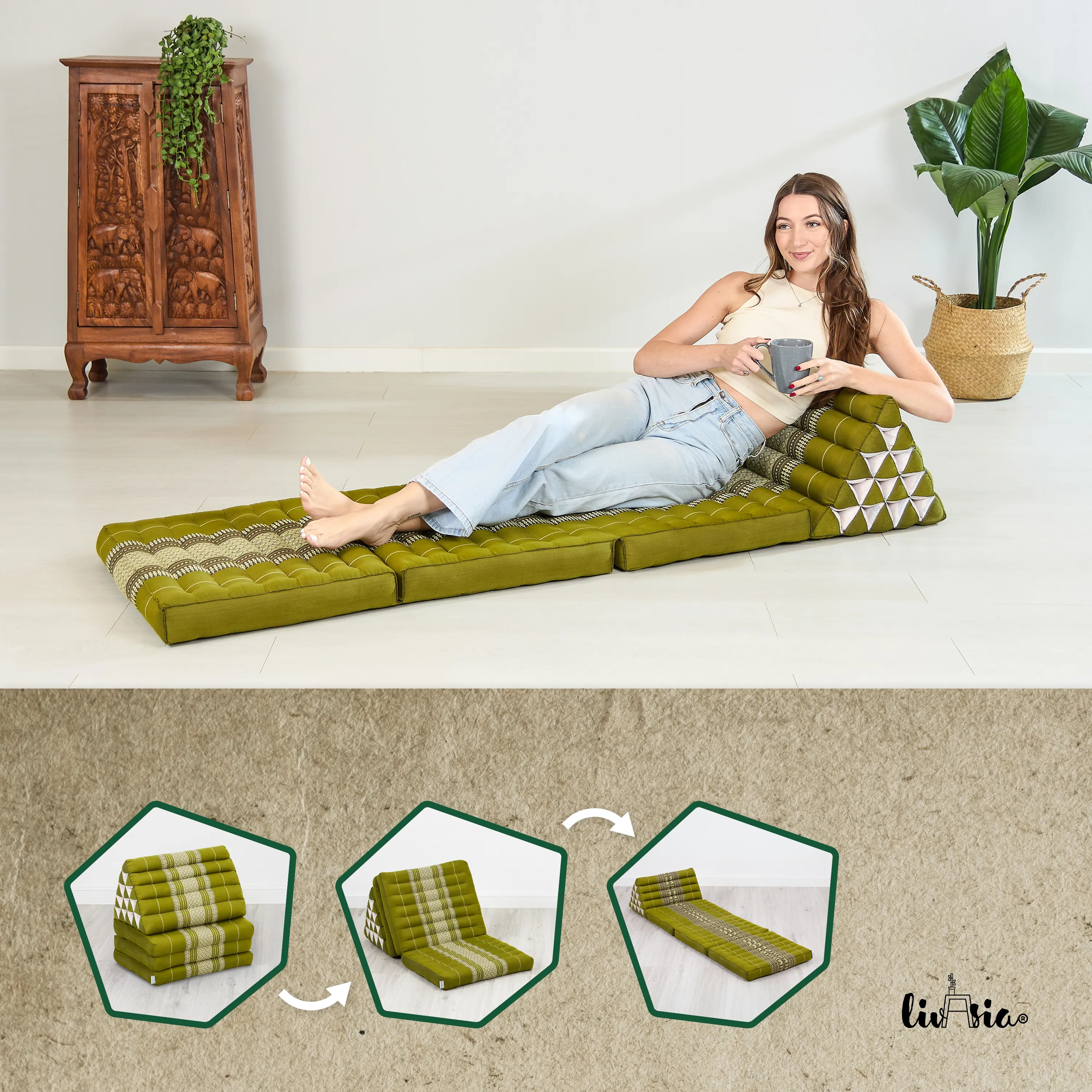 Kapok Thai Cushion XXL Tall