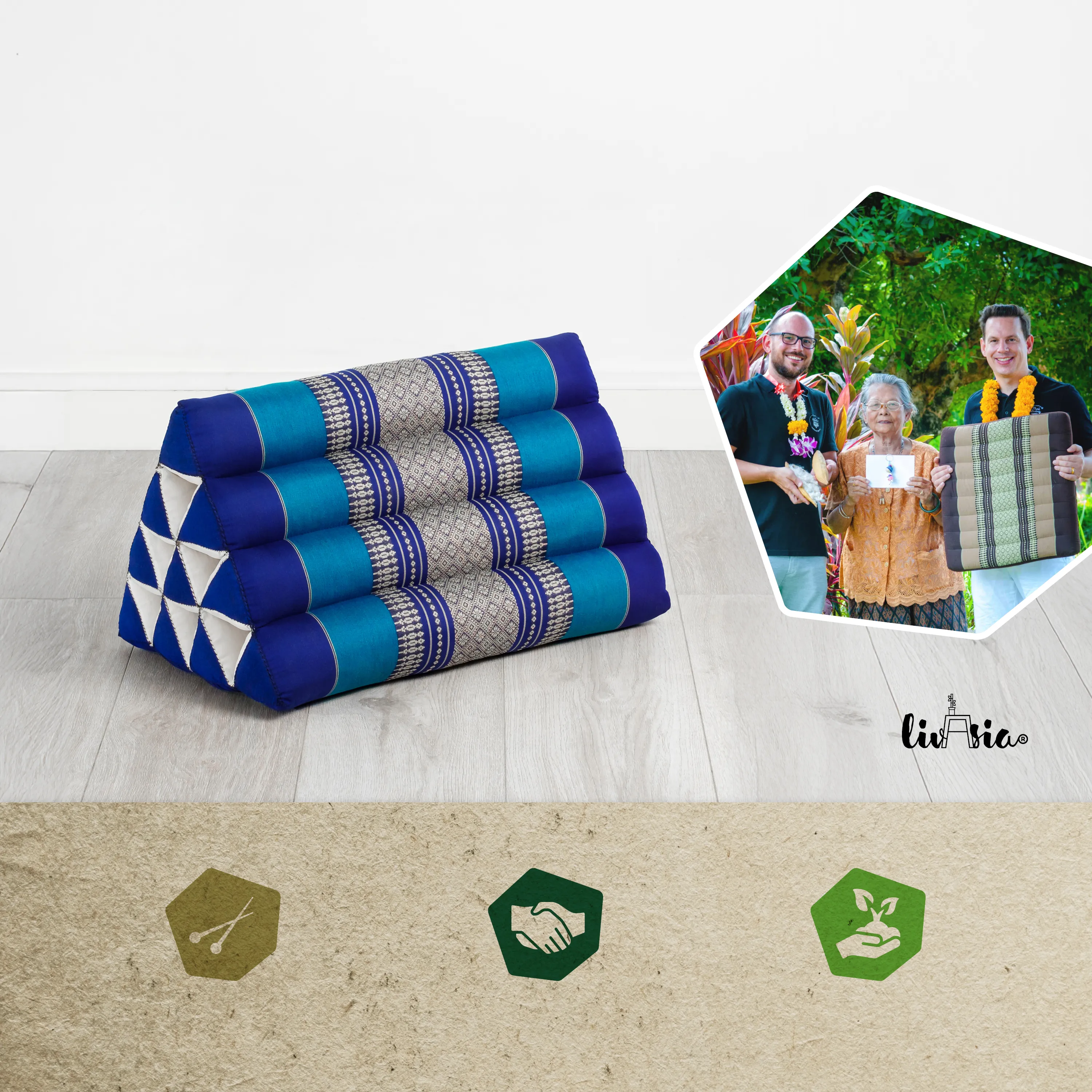 Kapok Triangle Cushion, Classic