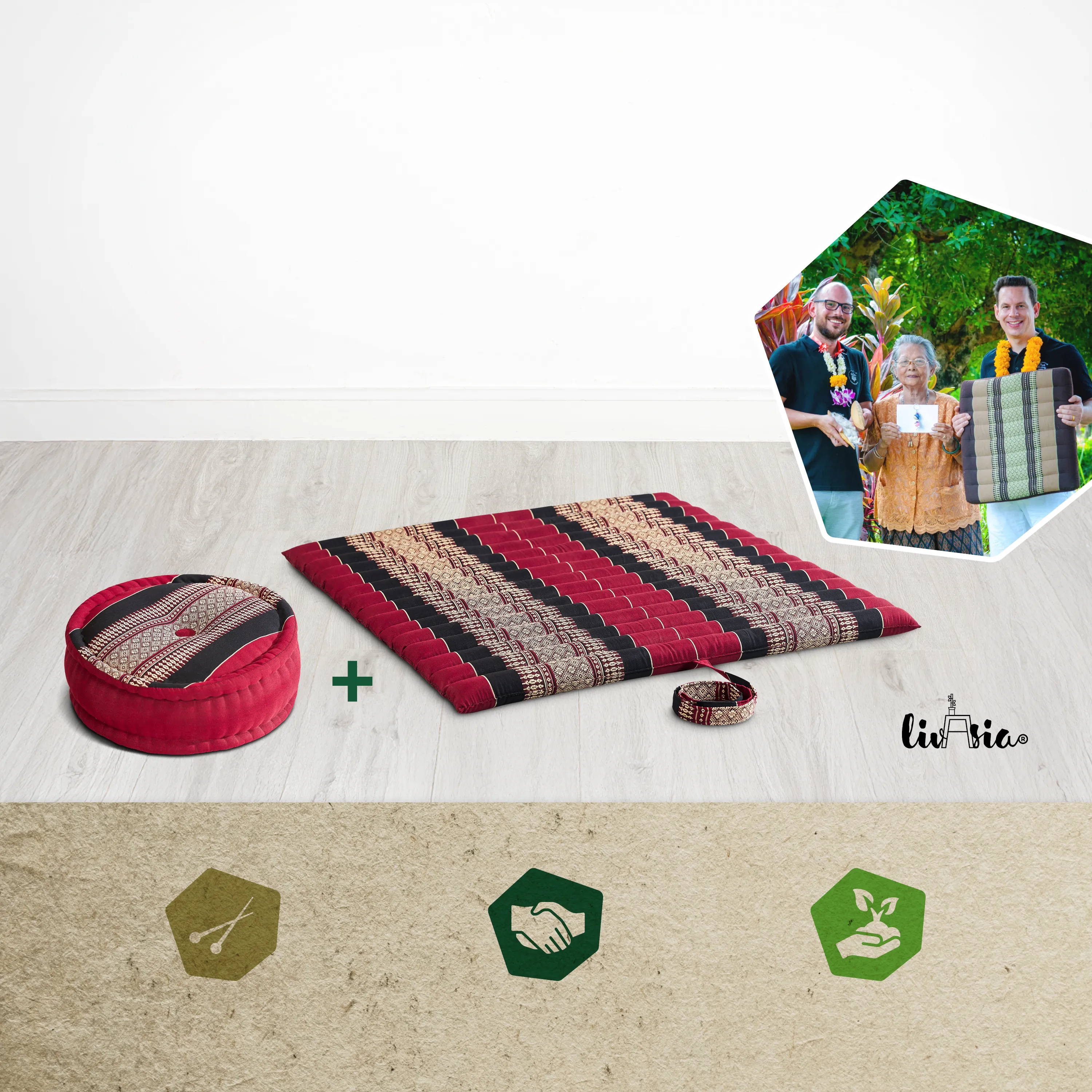 Kapok Meditation Cushion Set XL
