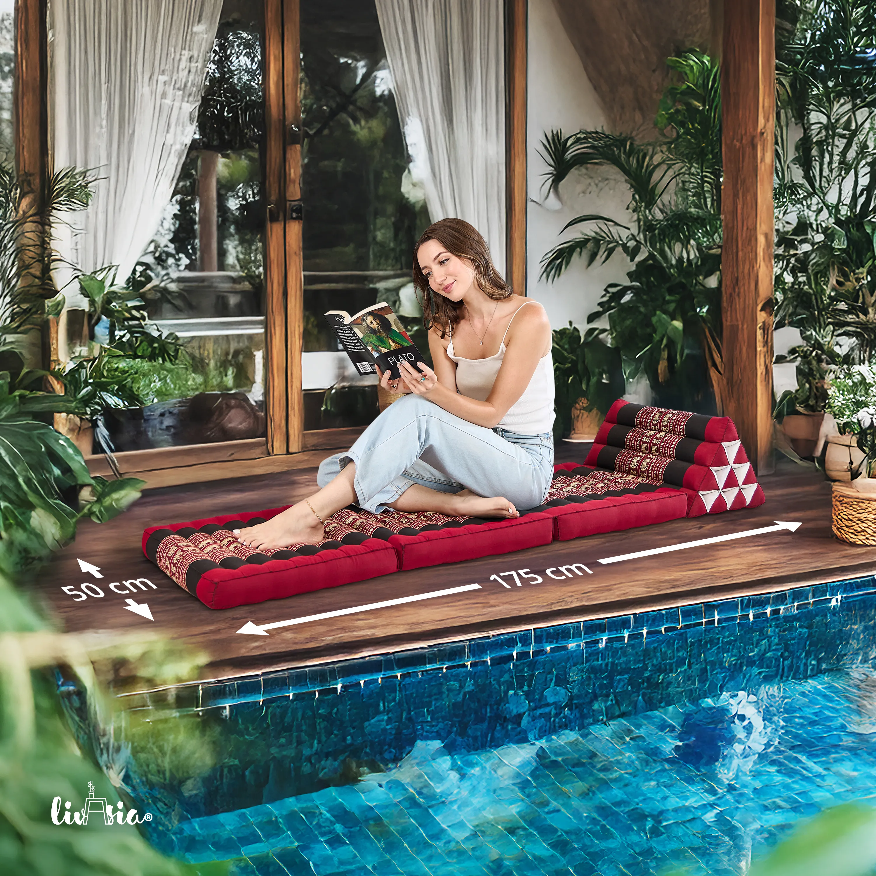 Kapok Thai Cushion 3 Fold, Classic