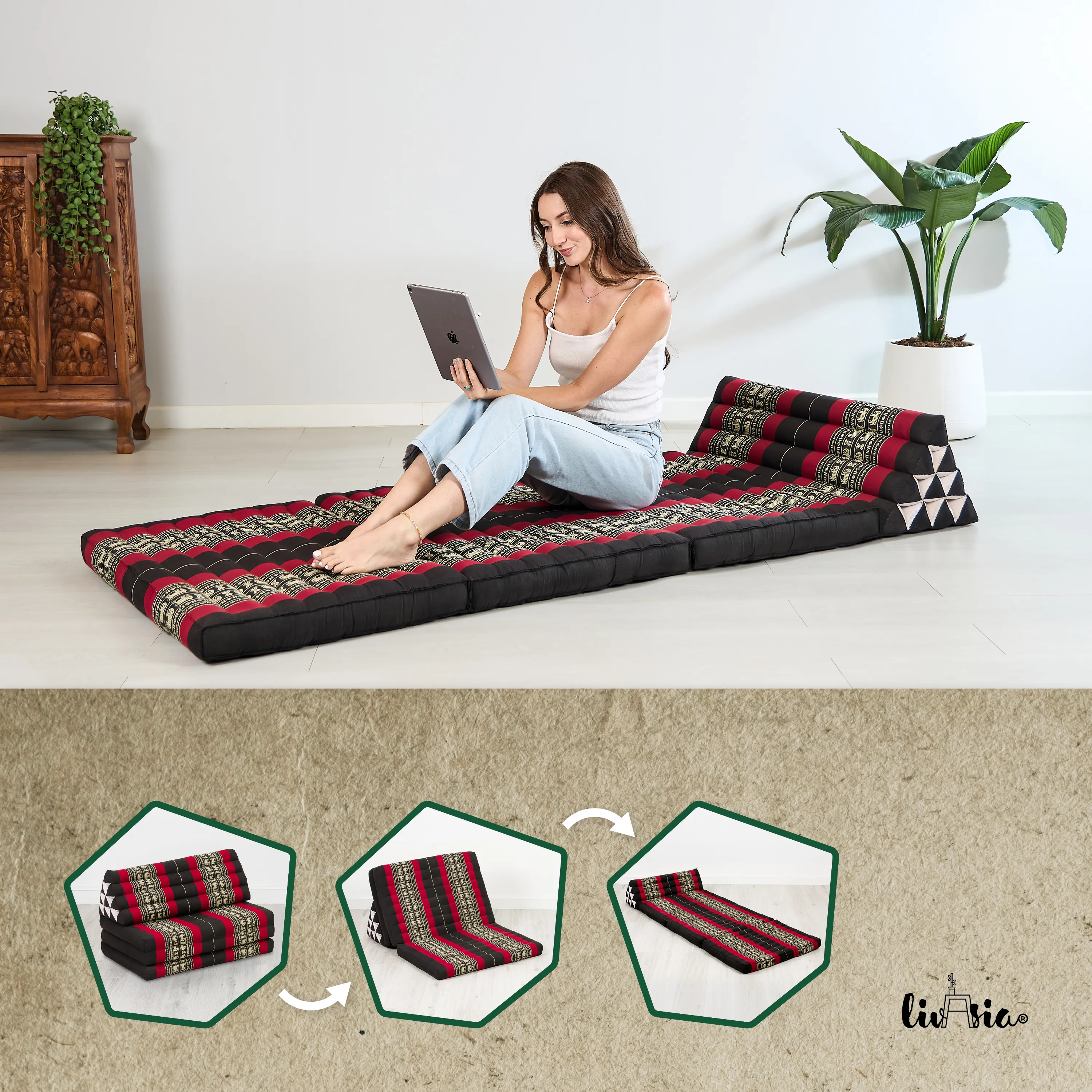 Kapok Thai Cushion XXL Wide