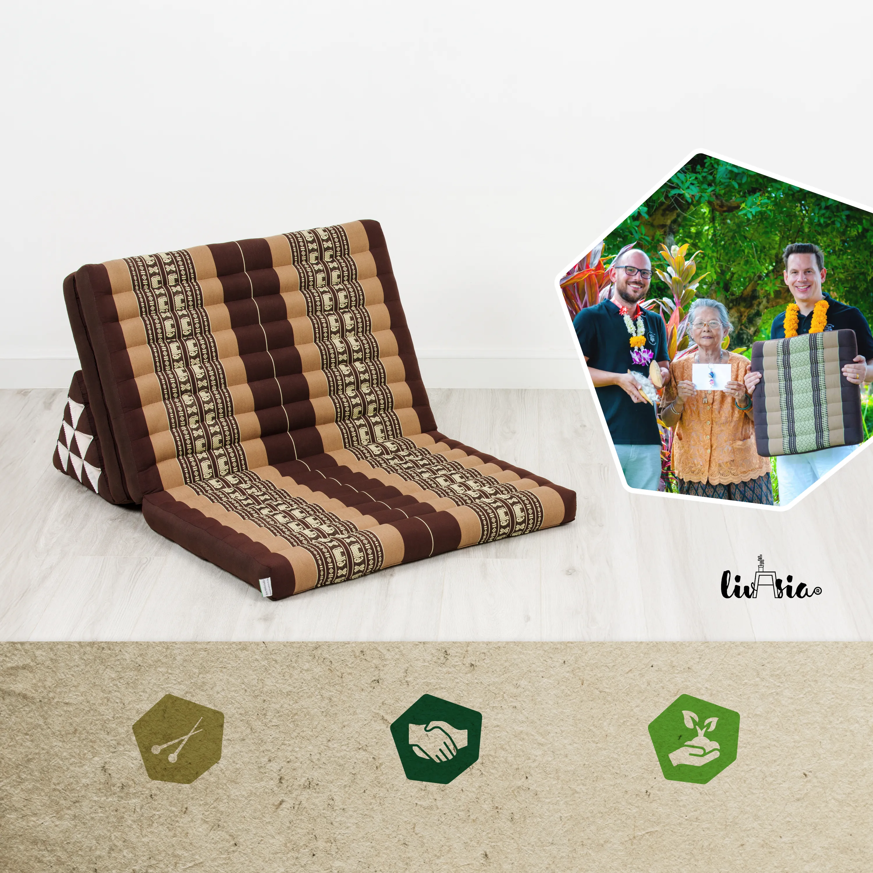 Kapok Thai Cushion XXL Wide