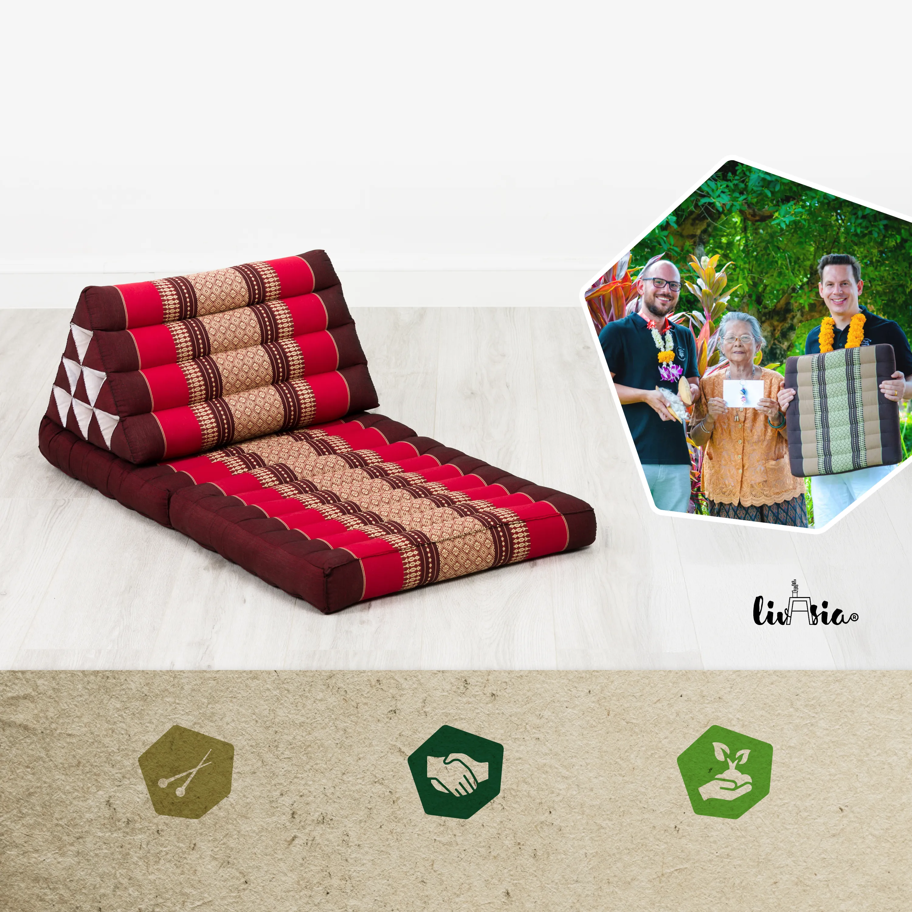 Kapok Thai Cushion 2 Fold