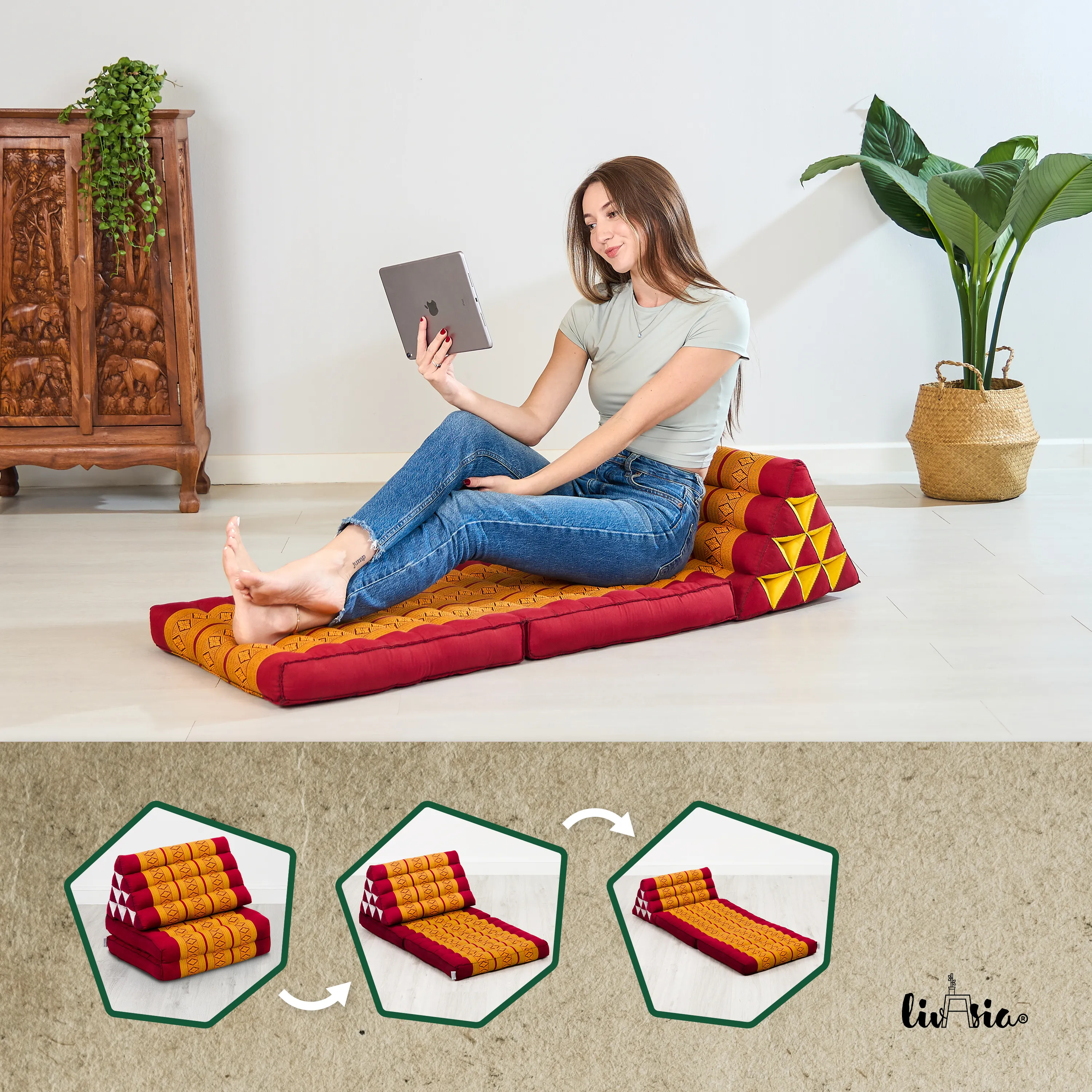 Kapok Thai Cushion 2 Fold