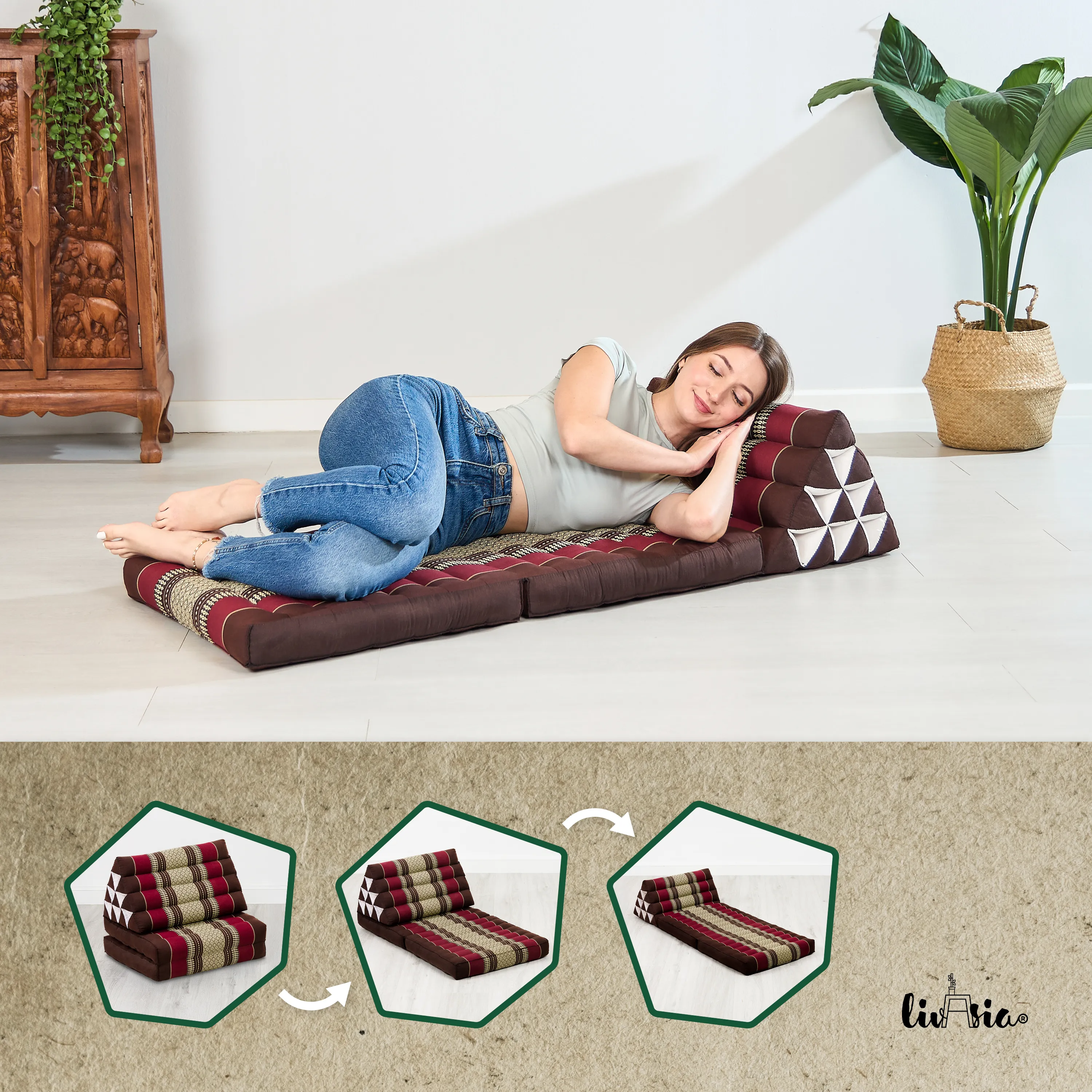 Kapok Thai Cushion 2 Fold