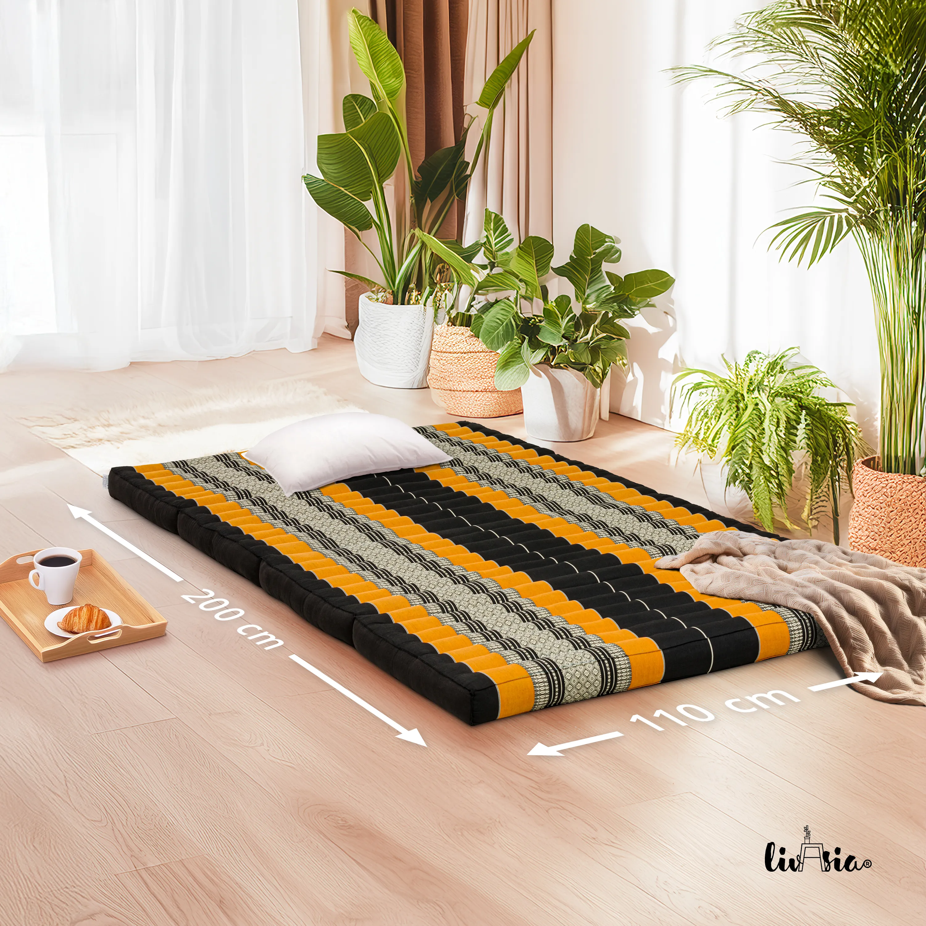 Kapok Folding Mattress, 110 cm wide, Classic