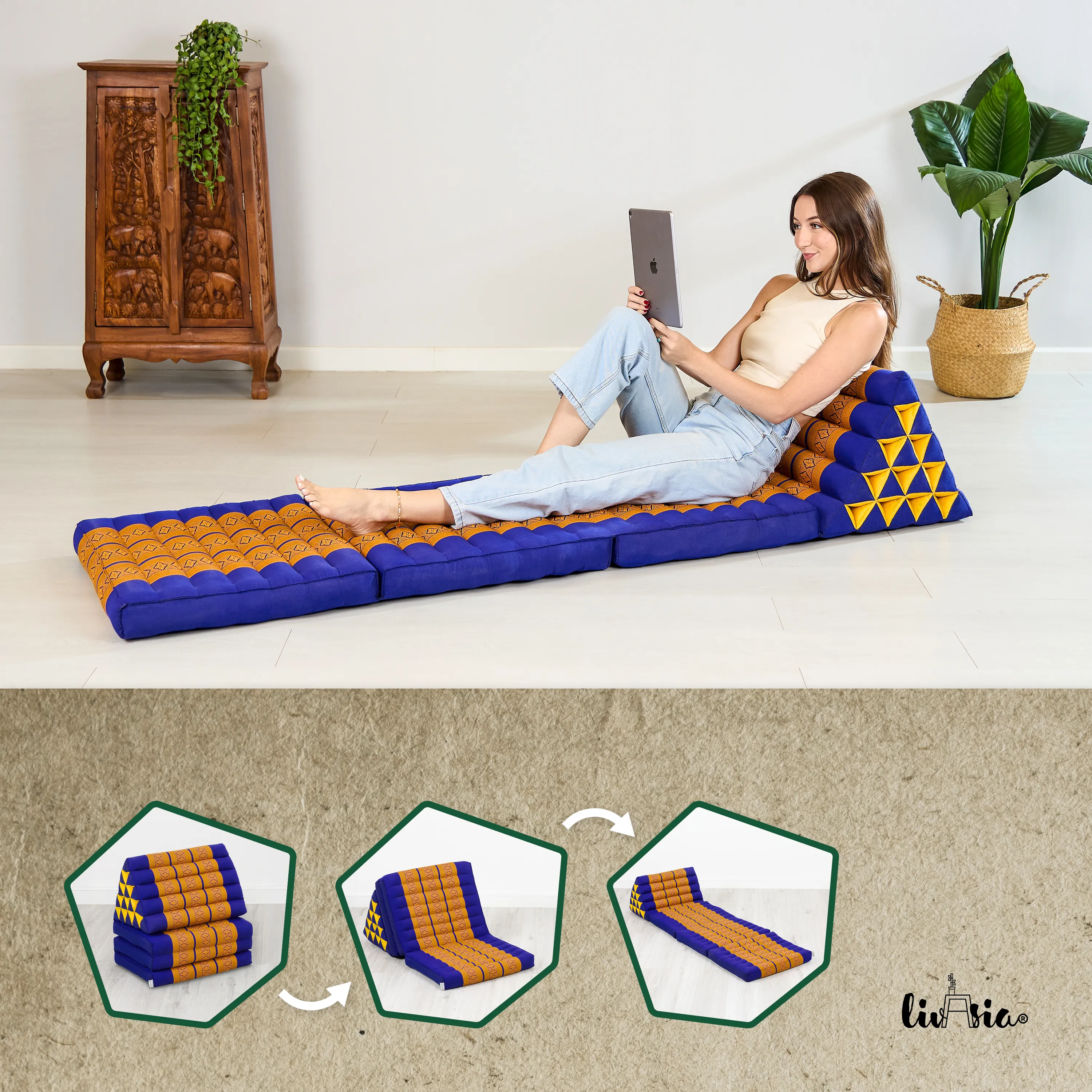Kapok Thai Cushion XXL Tall