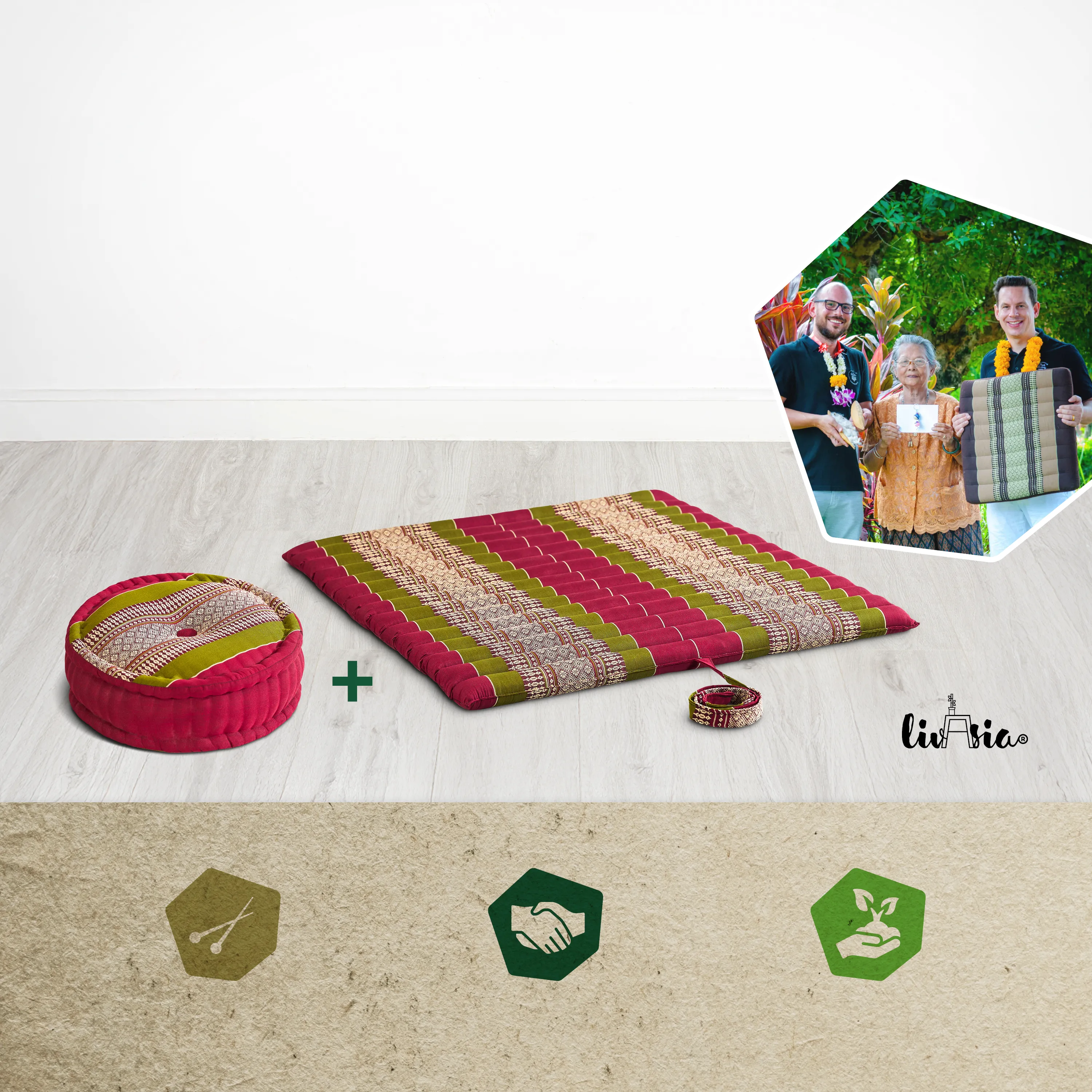 Kapok Meditation Cushion Set XL