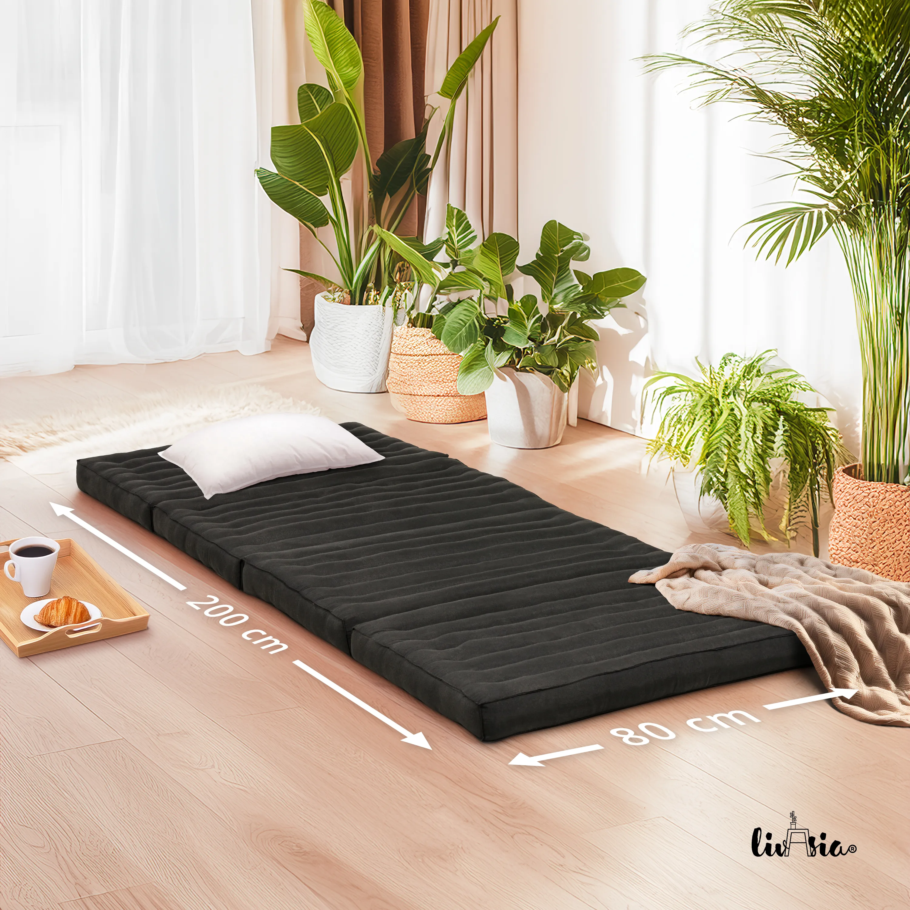 Kapok Folding Mattress, 80 cm wide, Basic