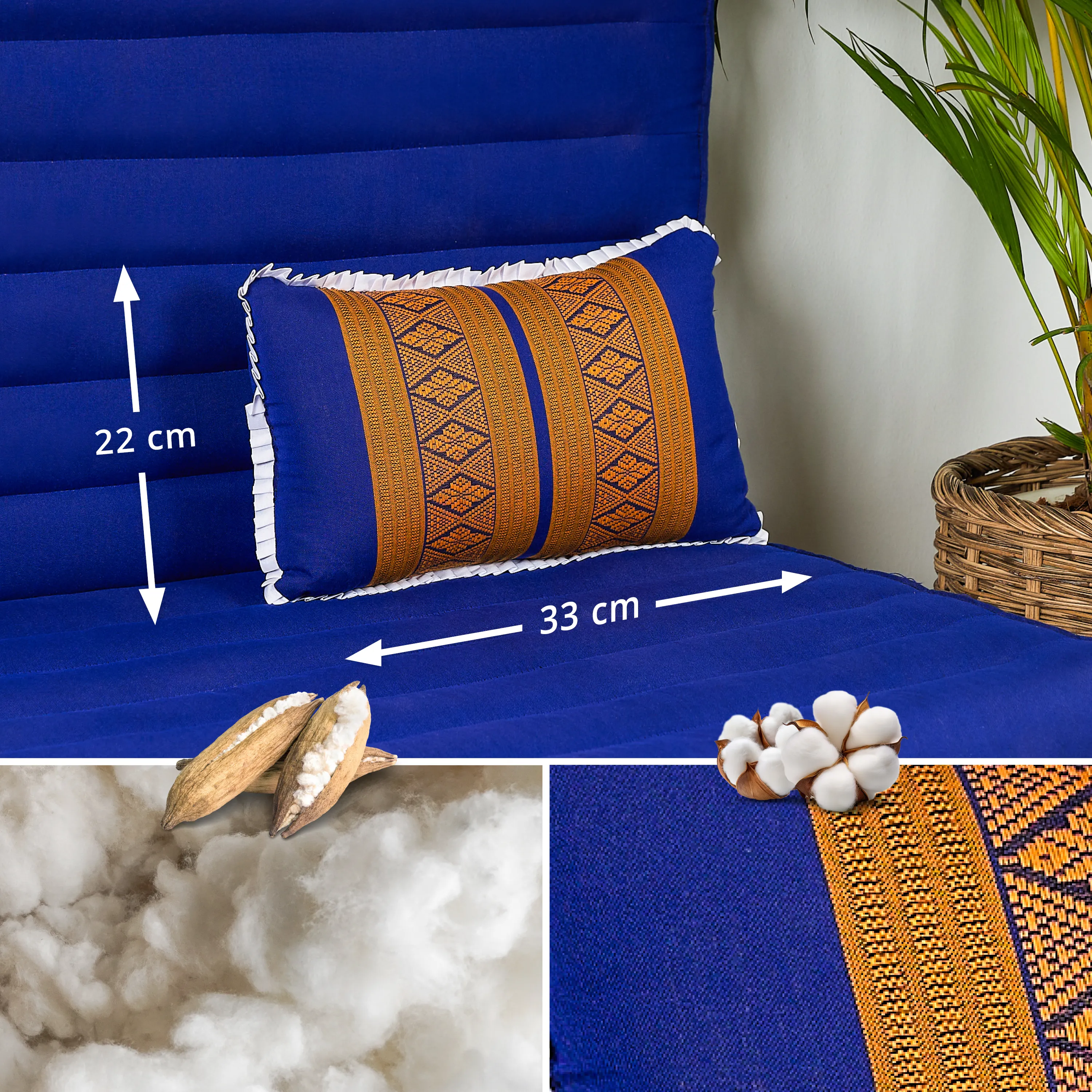 Kapok Throw Pillow