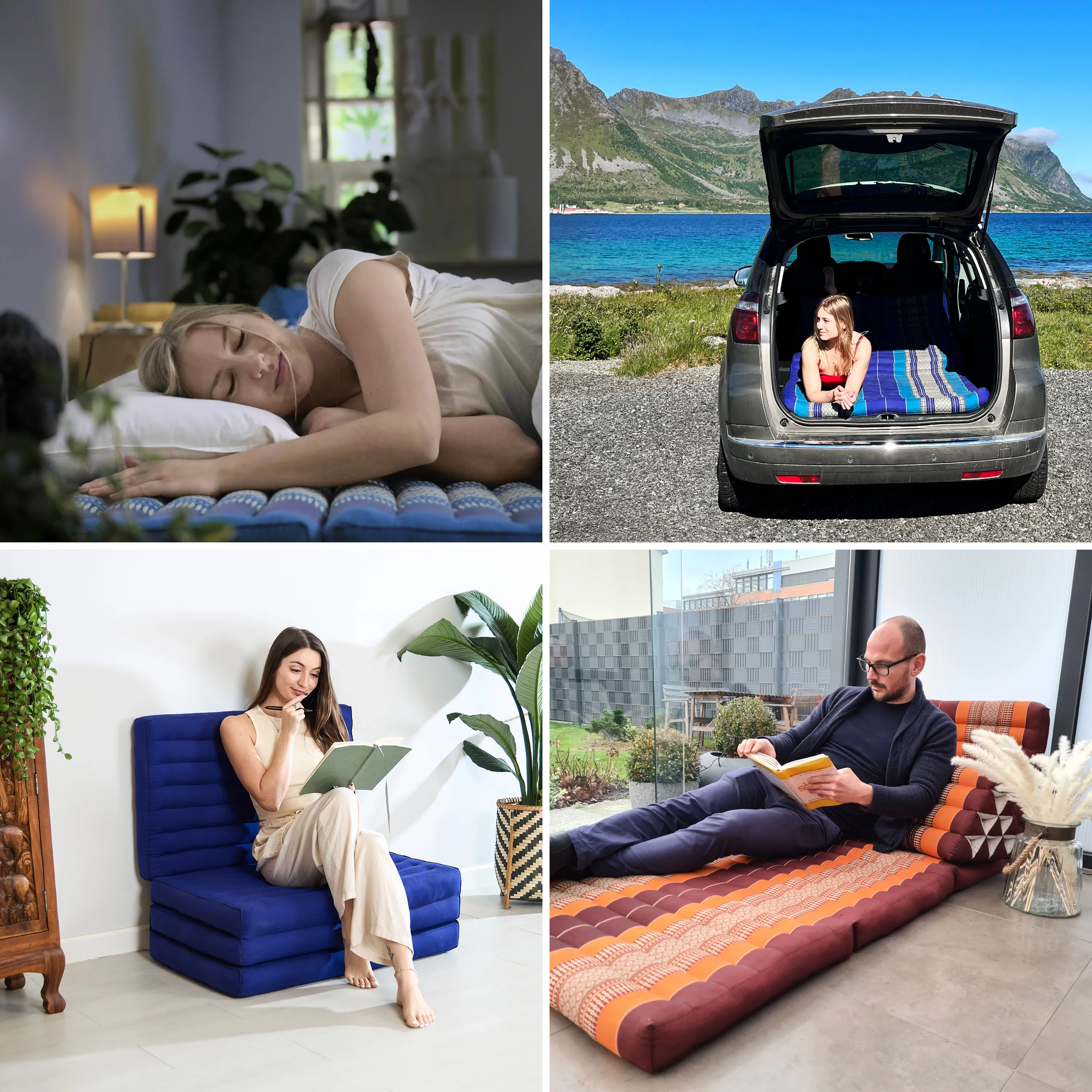 Kapok Folding Mattress, 80 cm wide, Basic