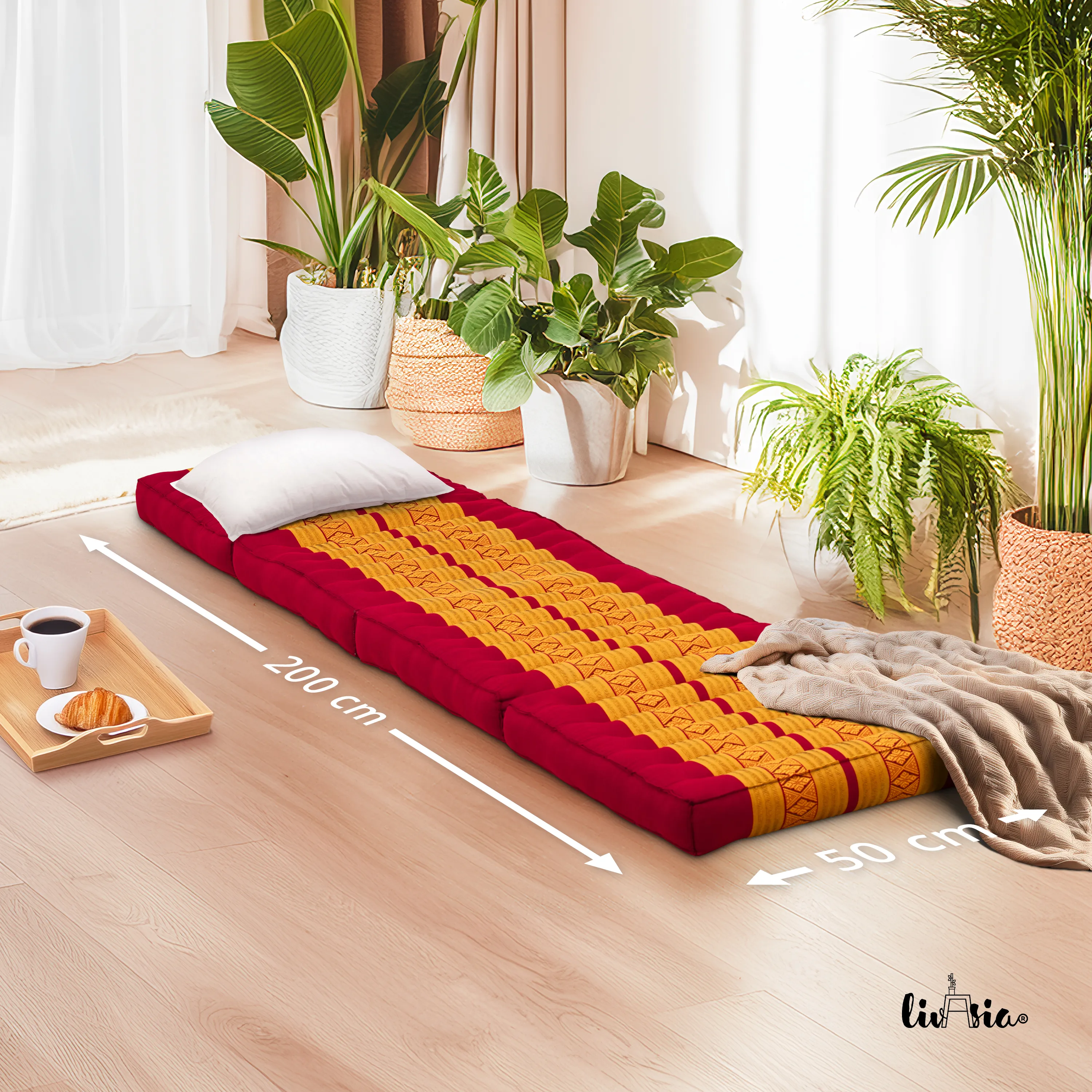 Kapok Folding Mattress, 50 cm wide, Classic