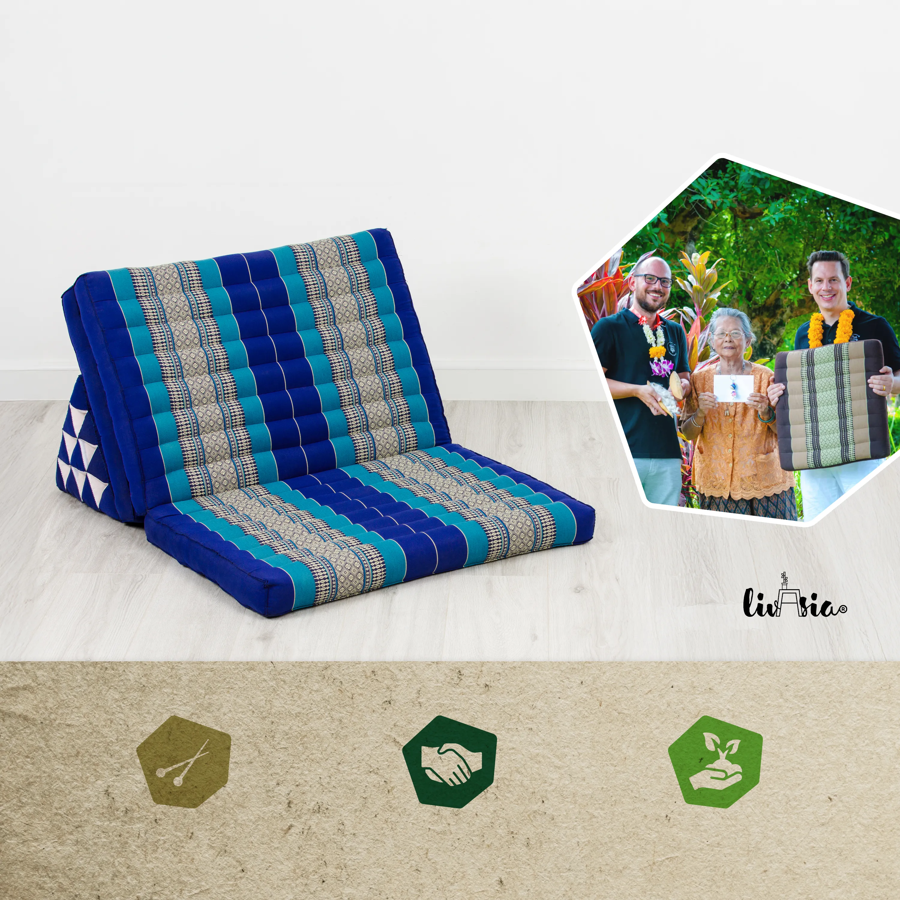 Kapok Thai Cushion XXL Wide