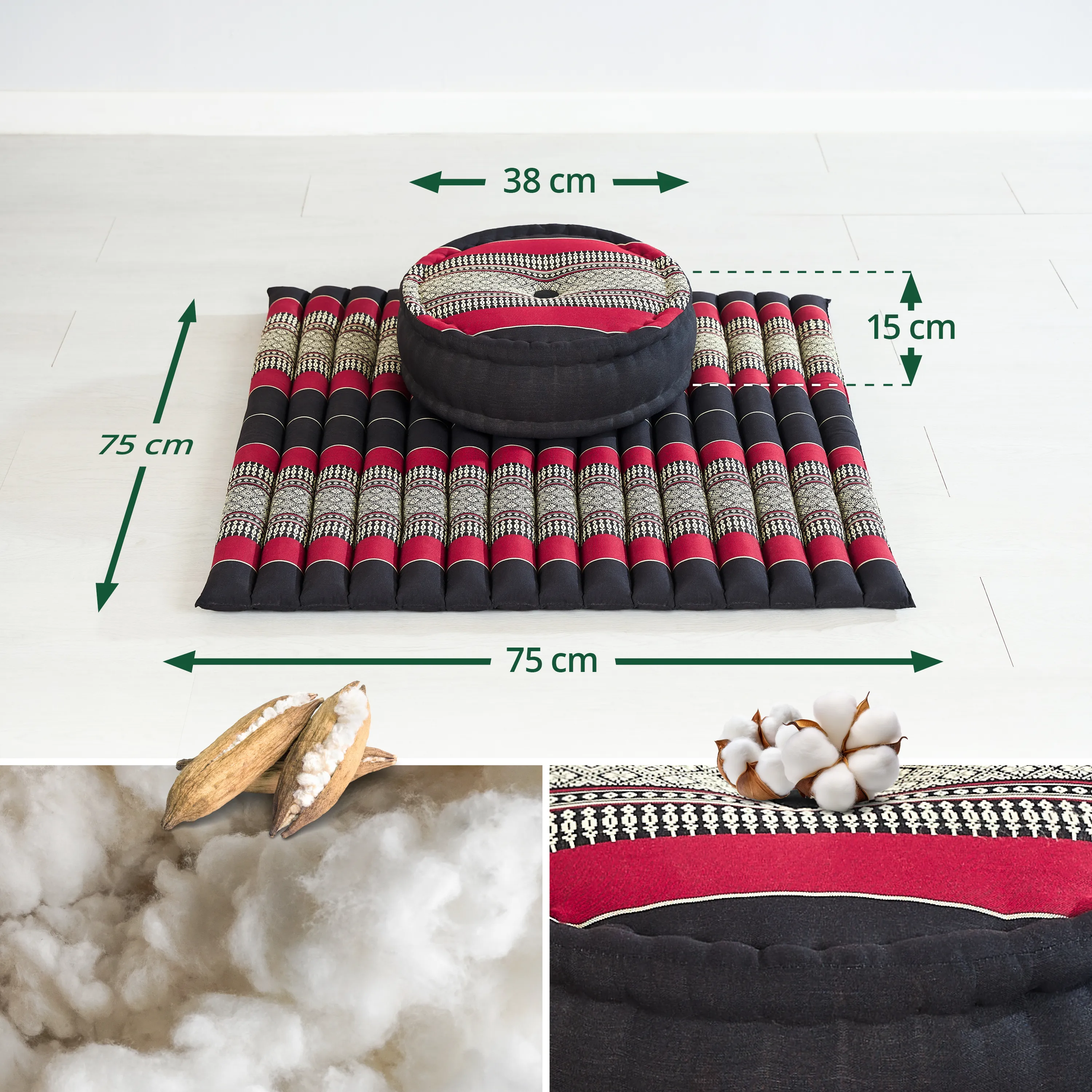Kapok Meditation Cushion Set XL