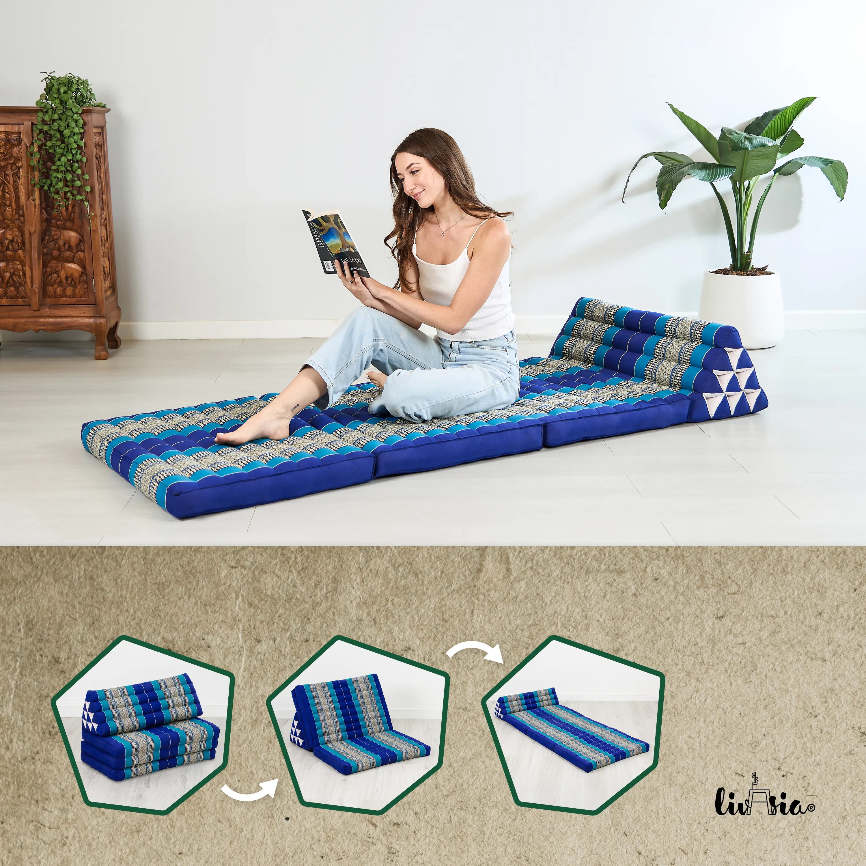 Kapok Thai Cushion XXL Wide