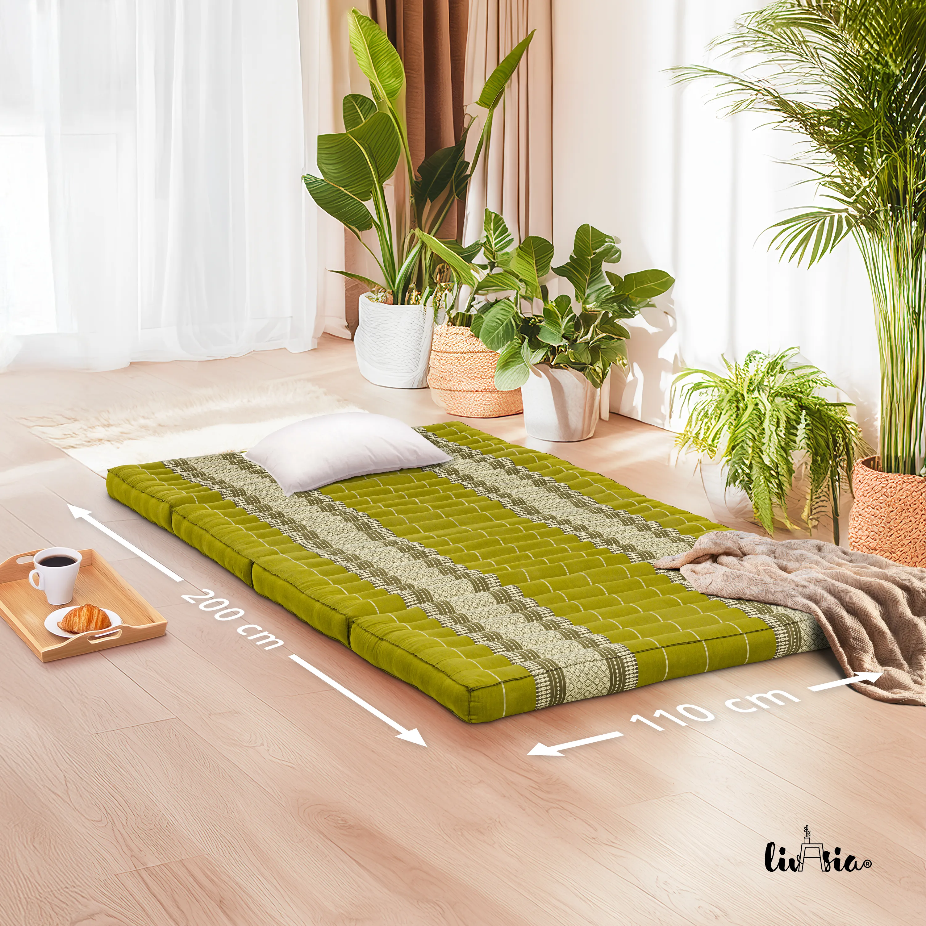 Kapok Folding Mattress, 110 cm wide, Classic