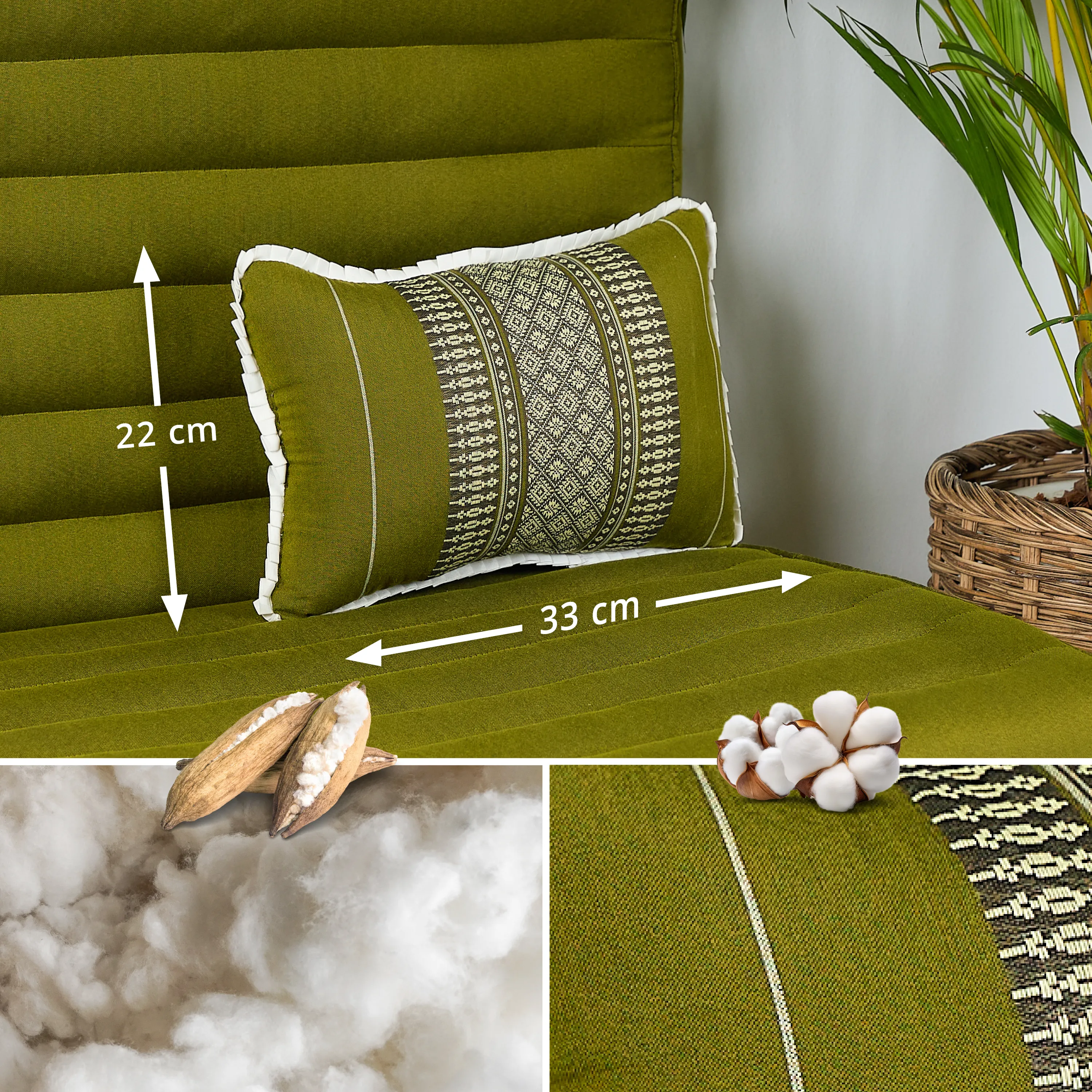 Kapok Throw Pillow