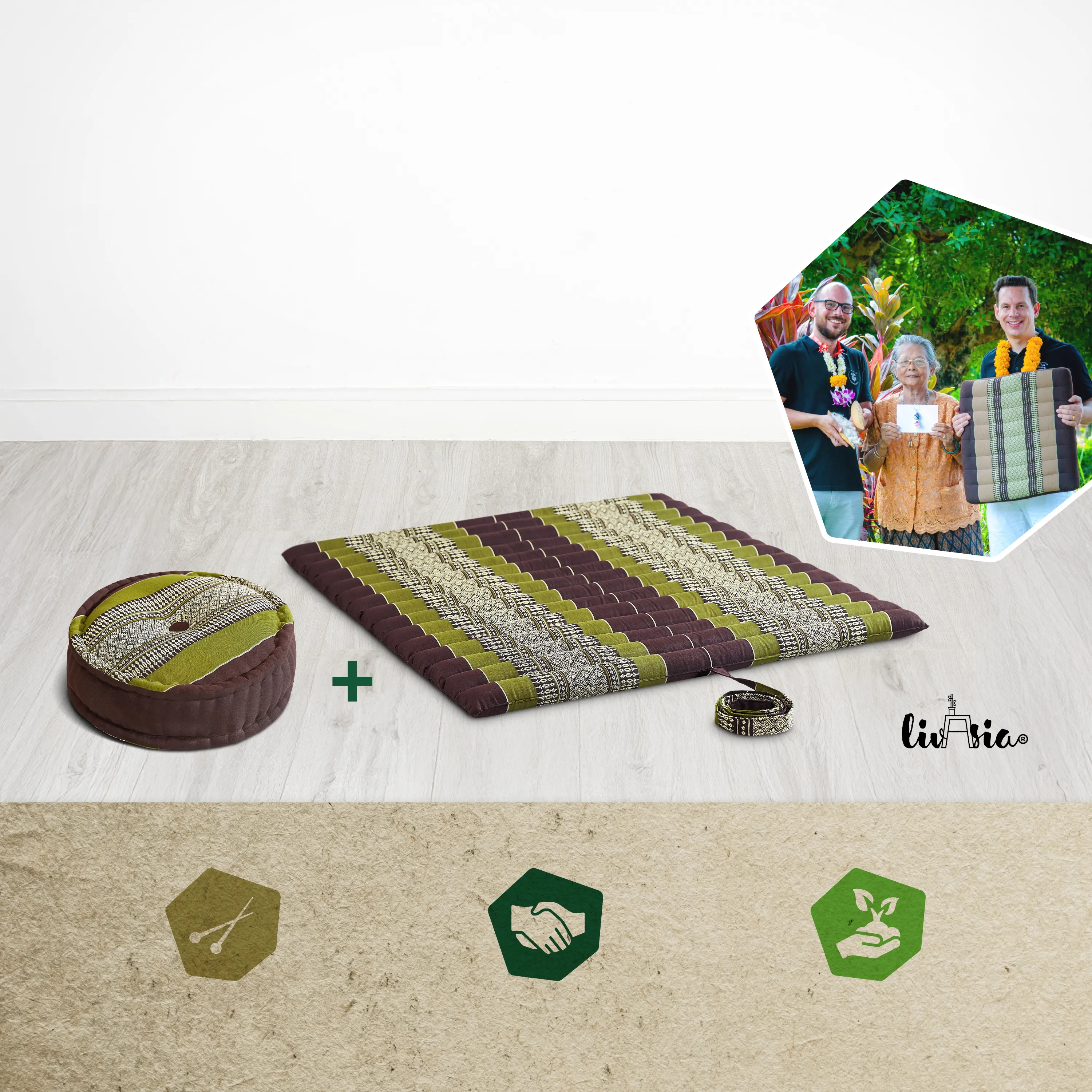 Kapok Meditation Cushion Set XL
