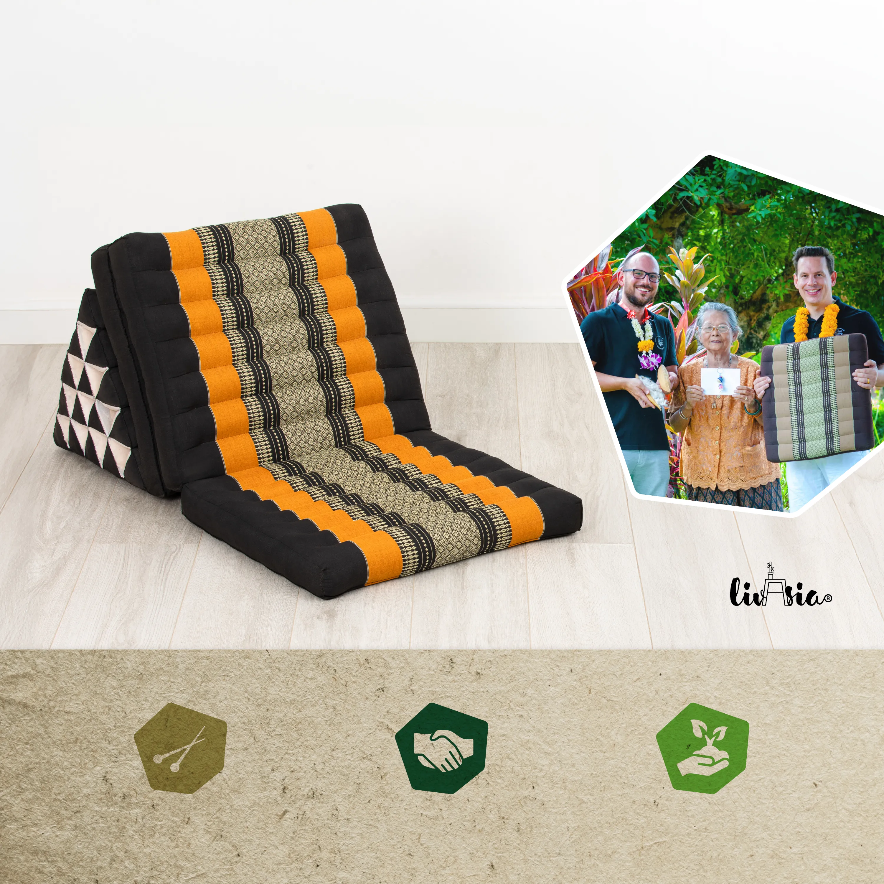 Kapok Thai Cushion XXL Tall