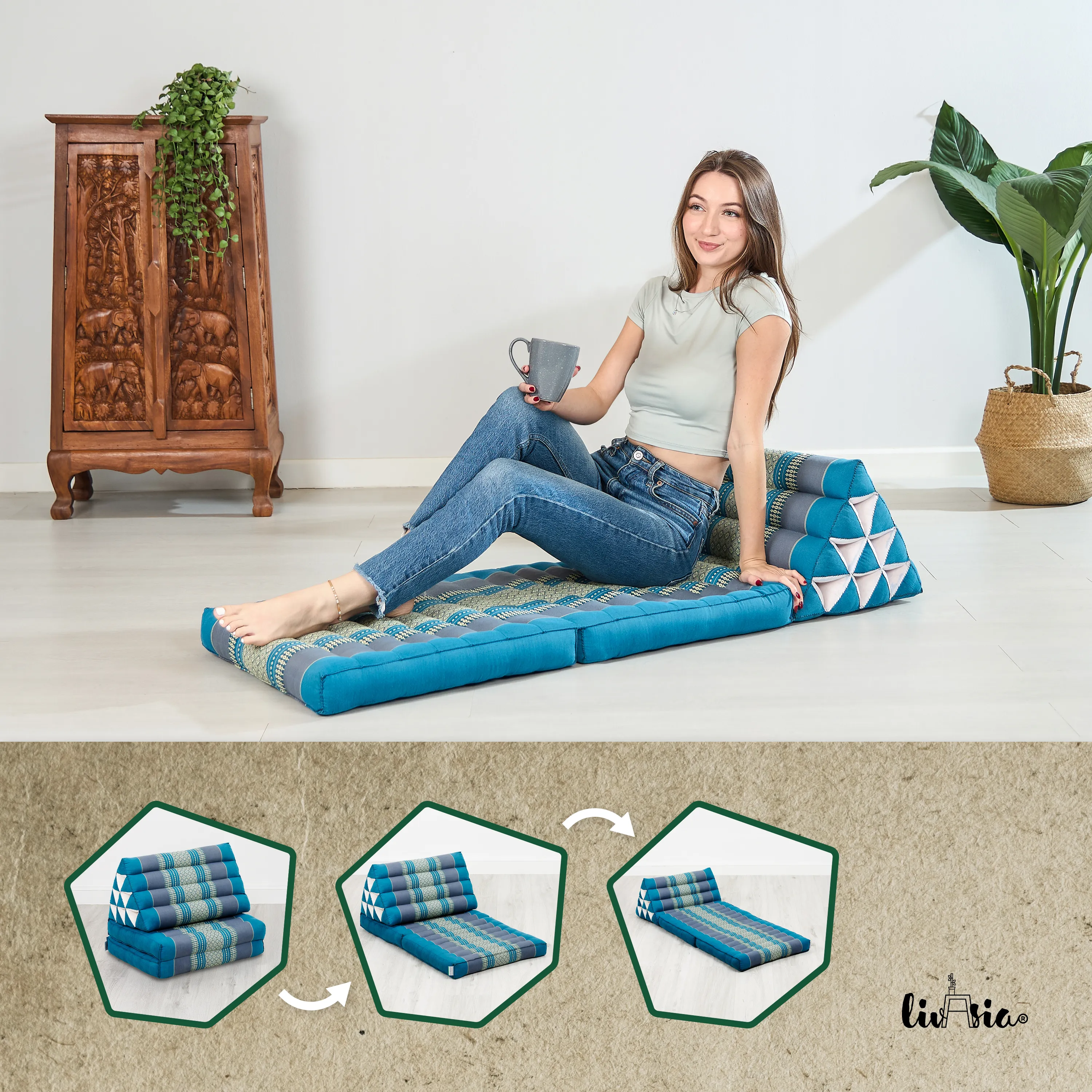 Kapok Thai Cushion 2 Fold