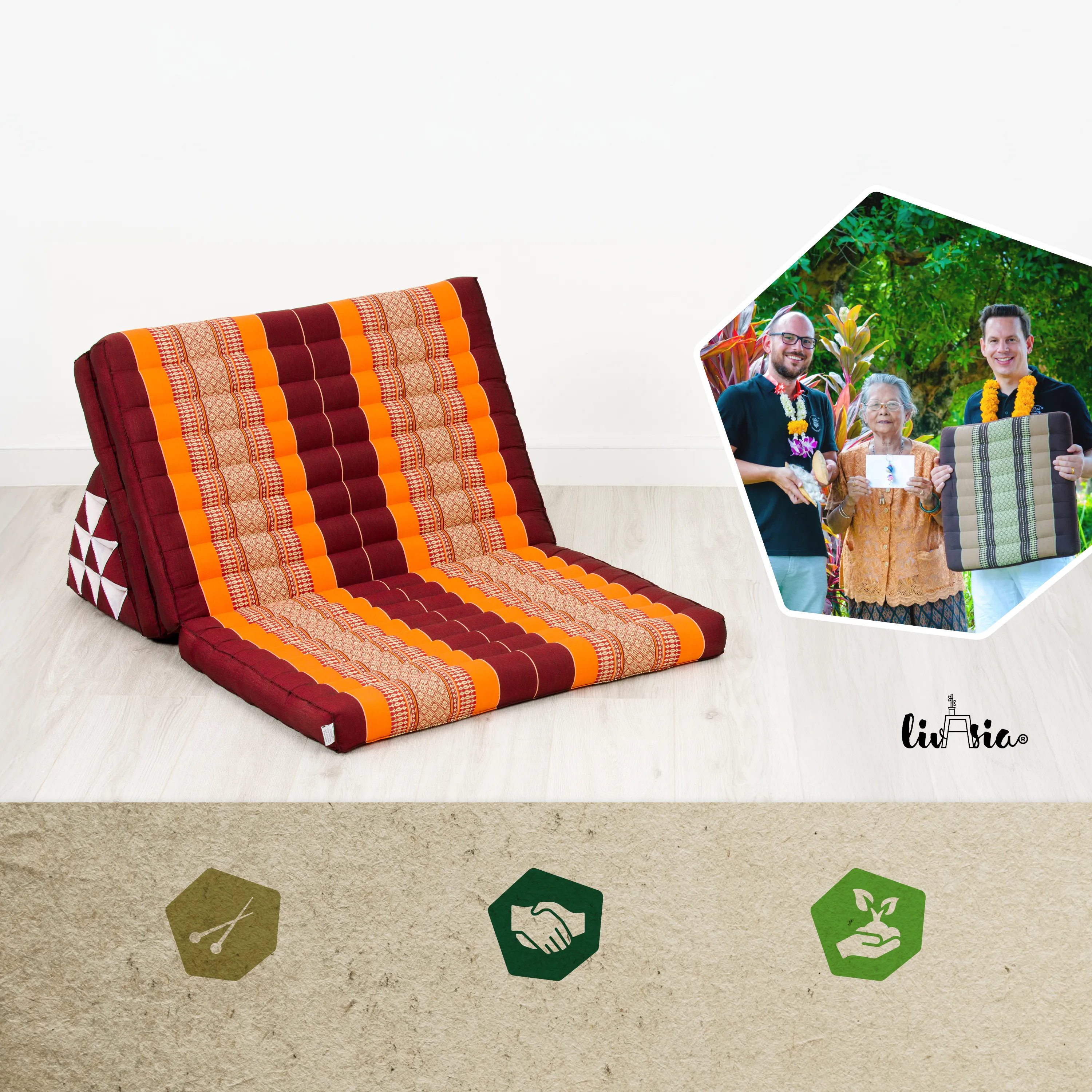 Kapok Thai Cushion XXL Wide