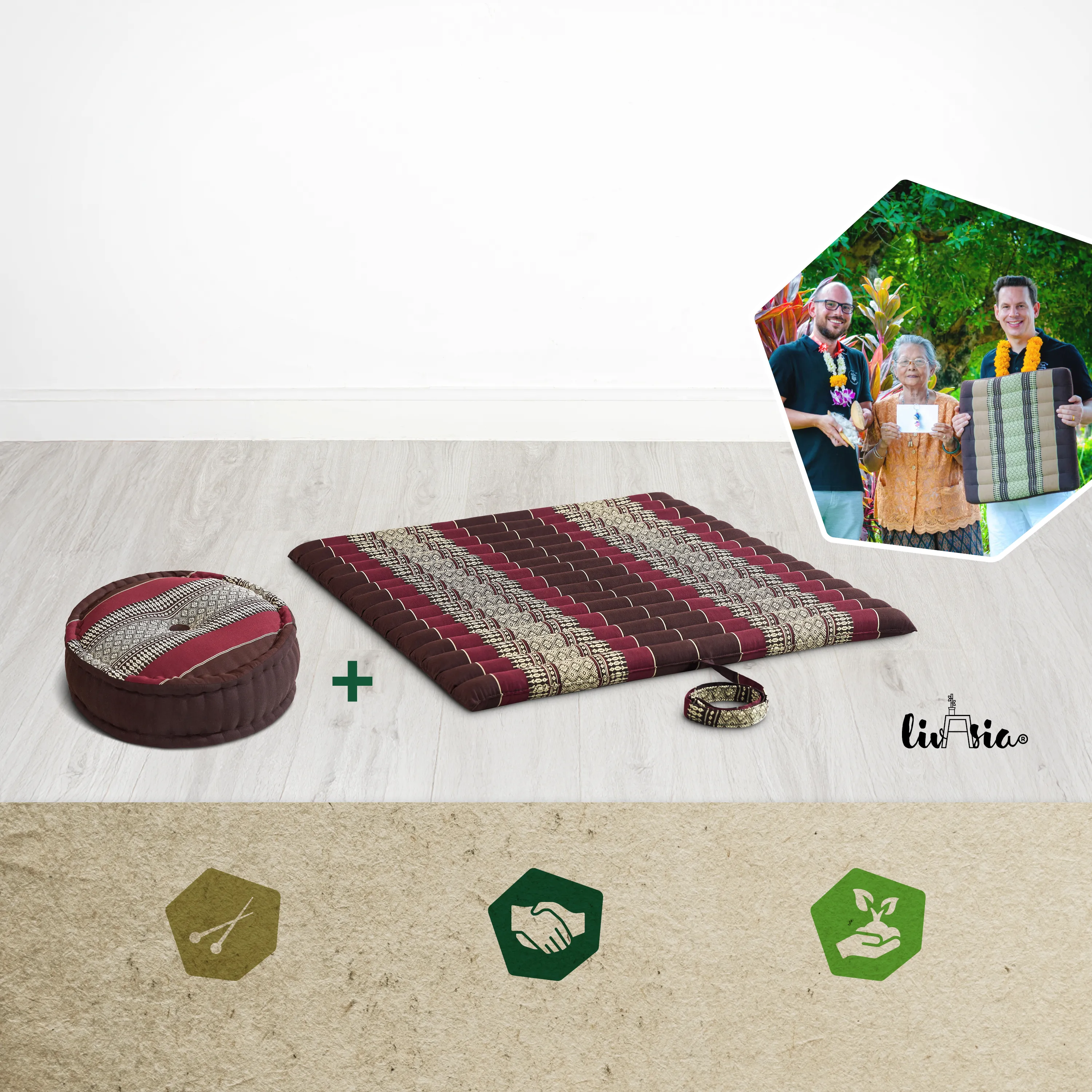 Kapok Meditation Cushion Set XL