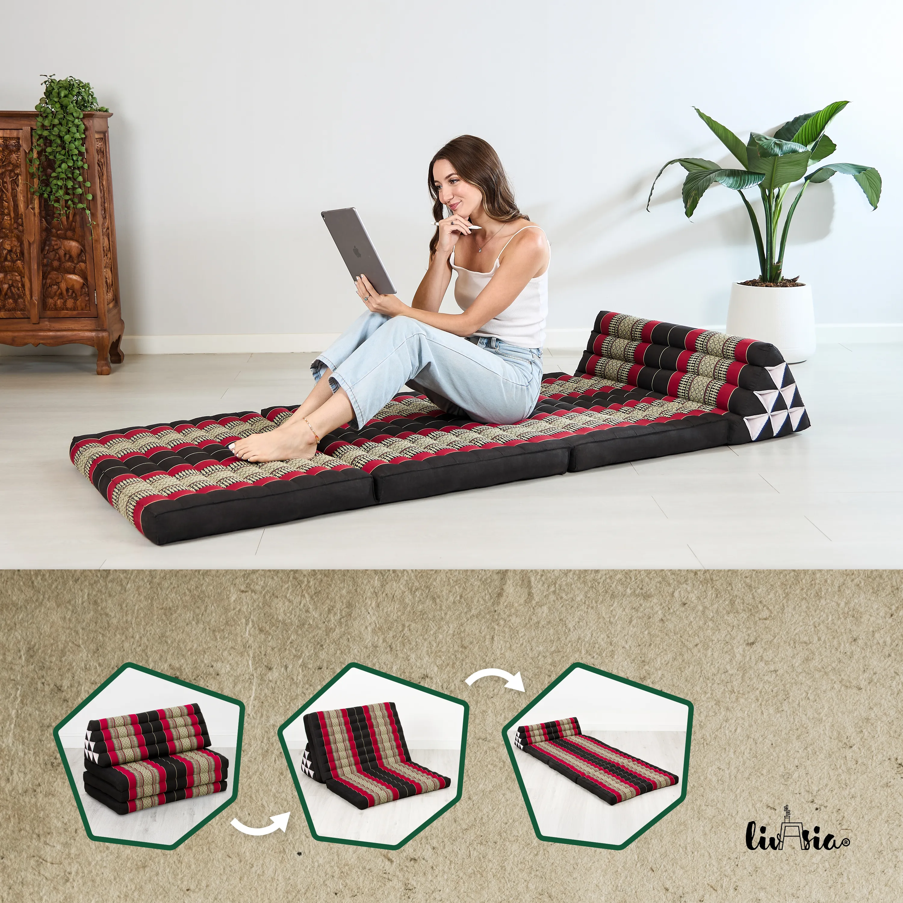 Kapok Thai Cushion XXL Wide