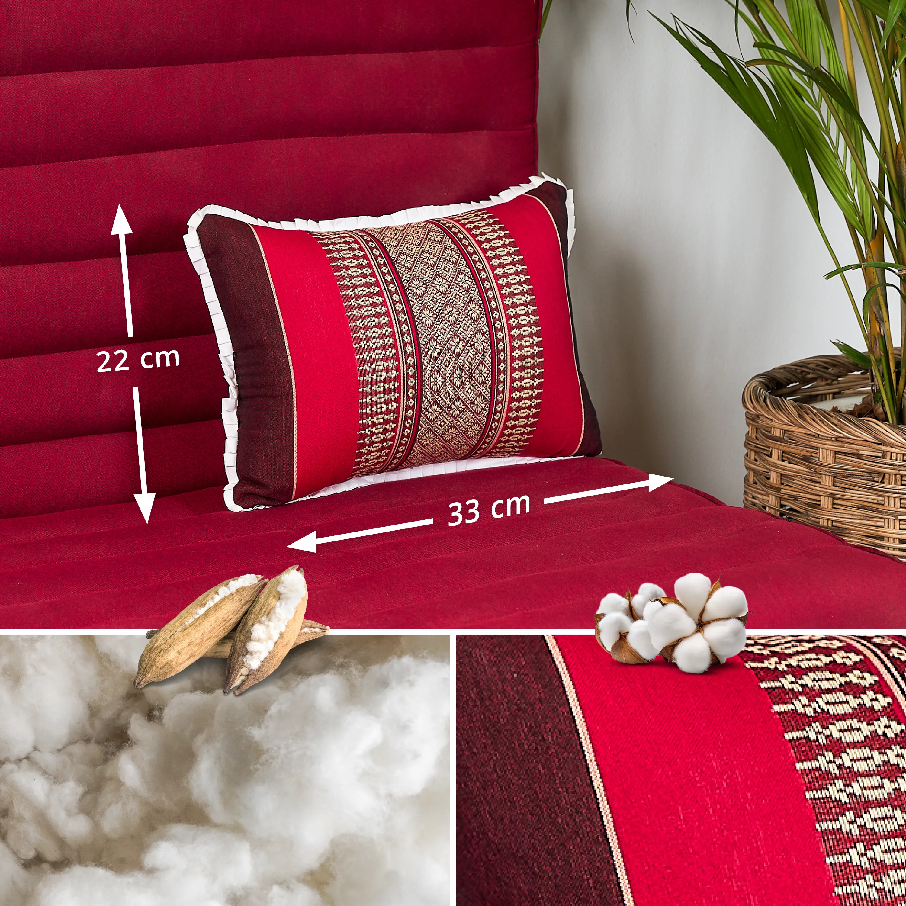 Kapok Throw Pillow