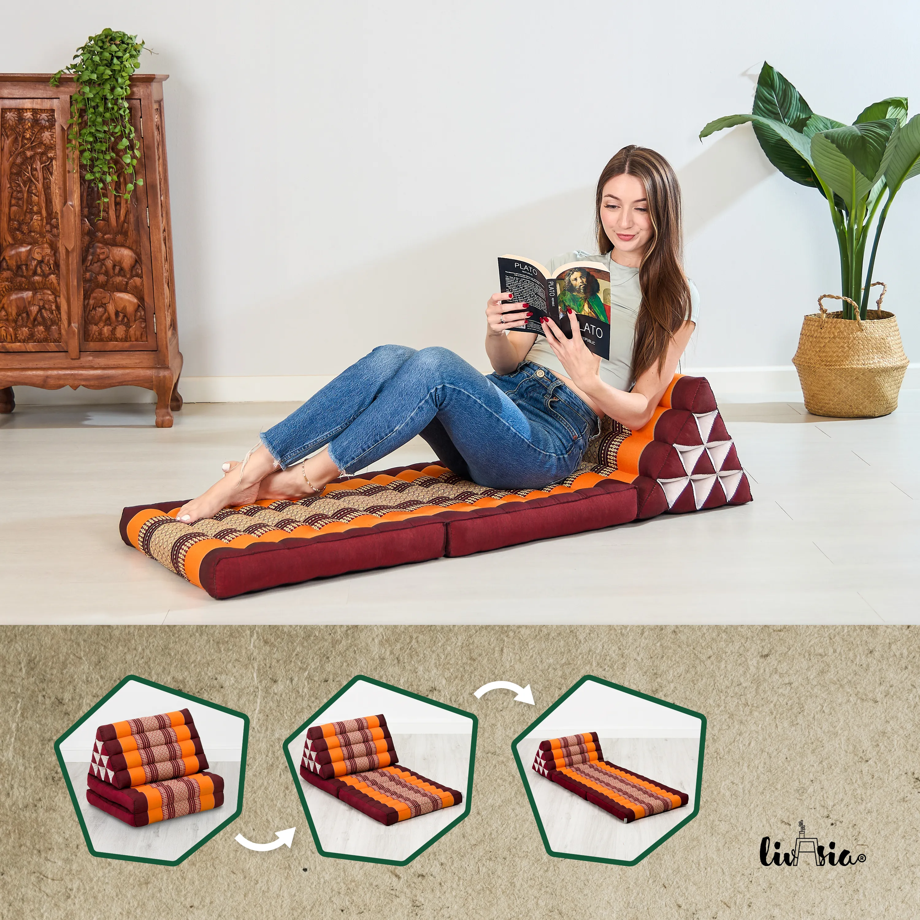 Kapok Thai Cushion 2 Fold