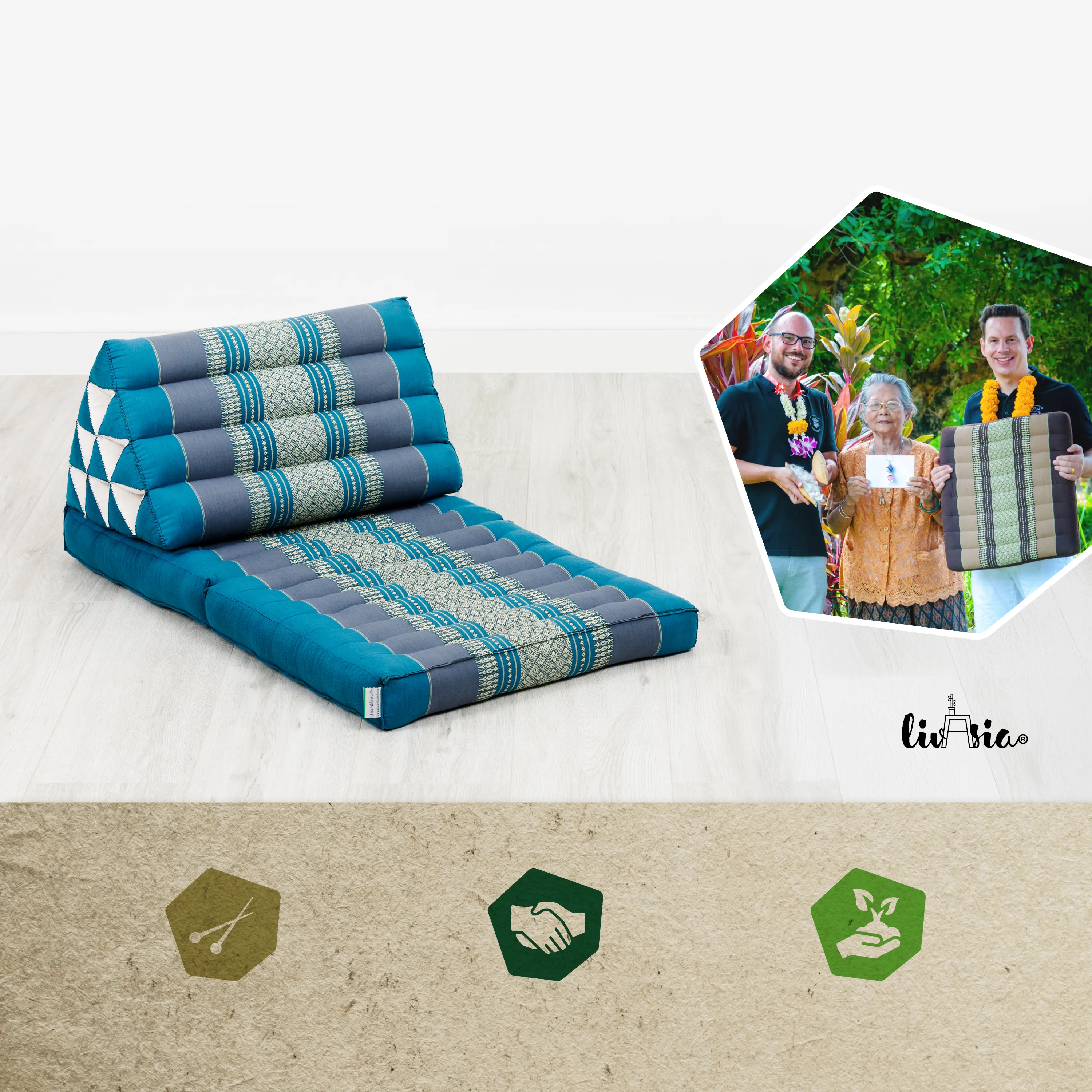 Kapok Thai Cushion 2 Fold