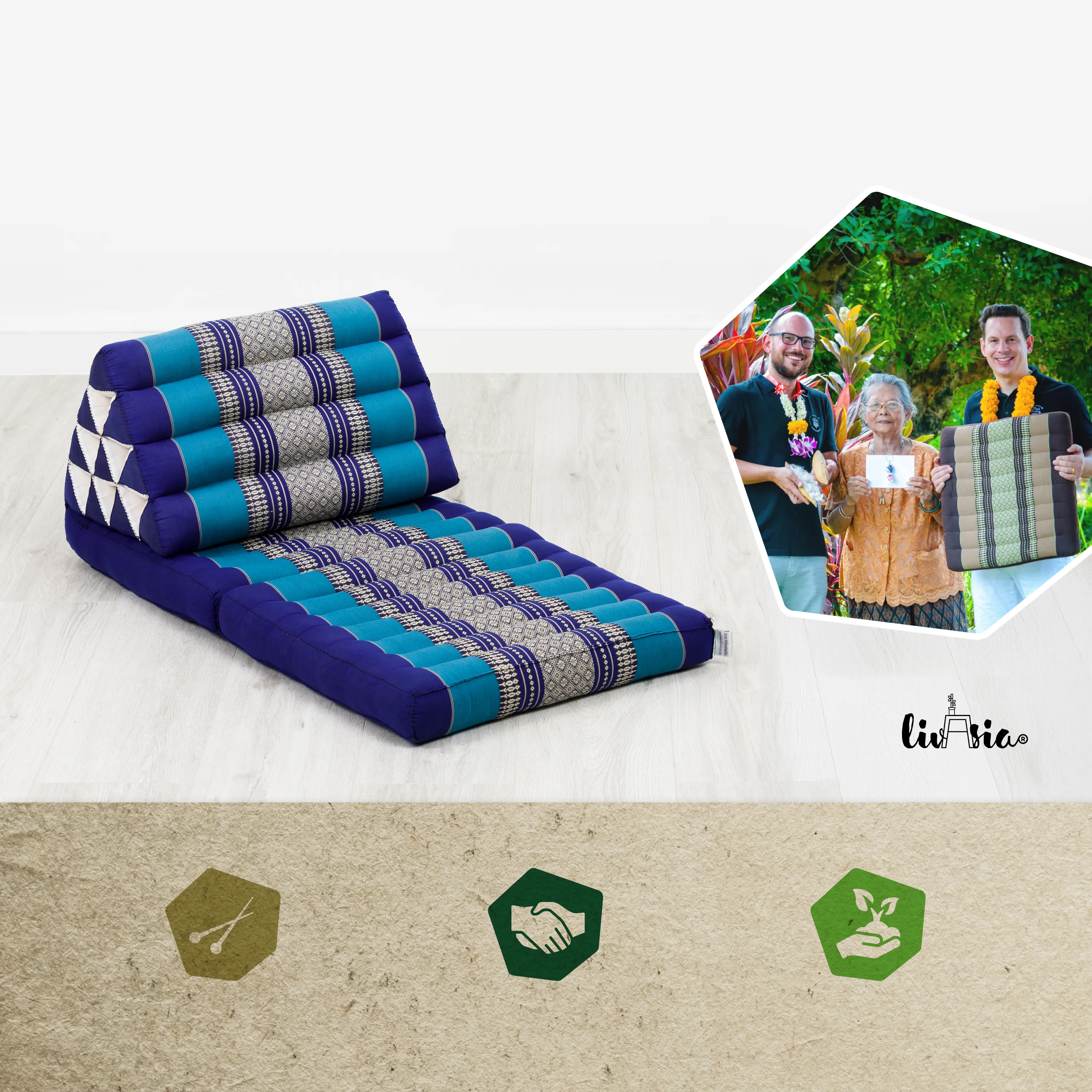Kapok Thai Cushion 2 Fold