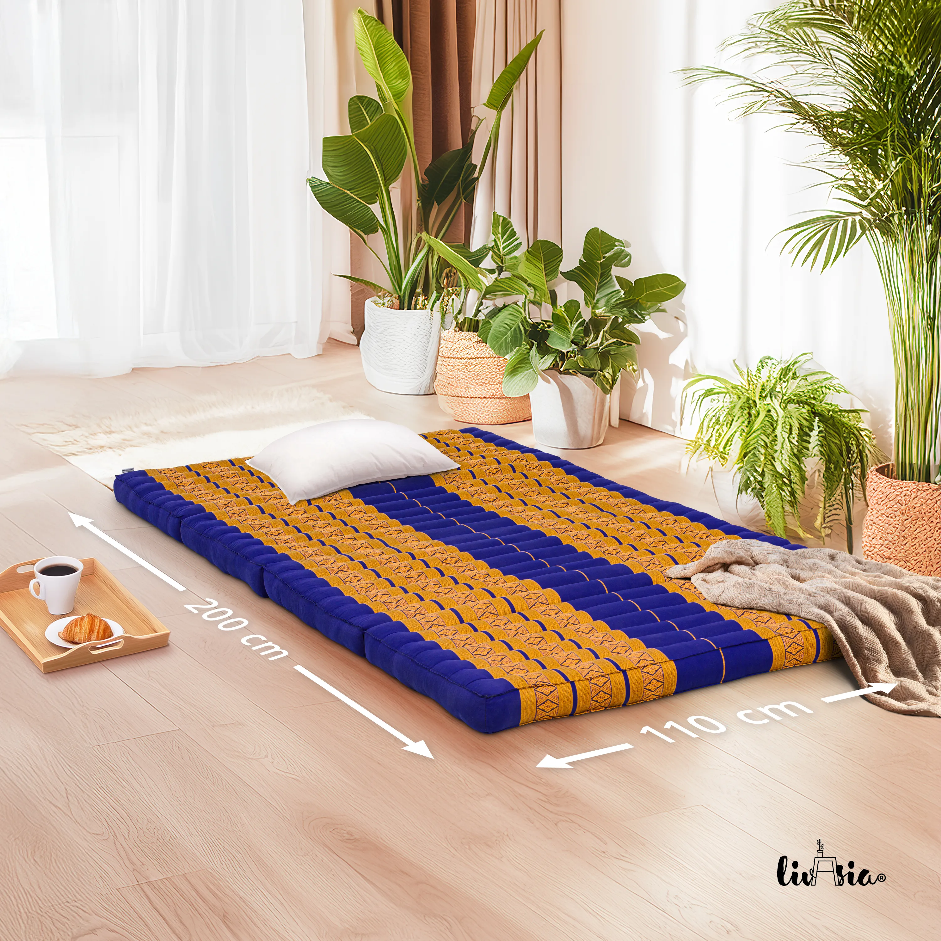 Kapok Folding Mattress, 110 cm wide, Classic