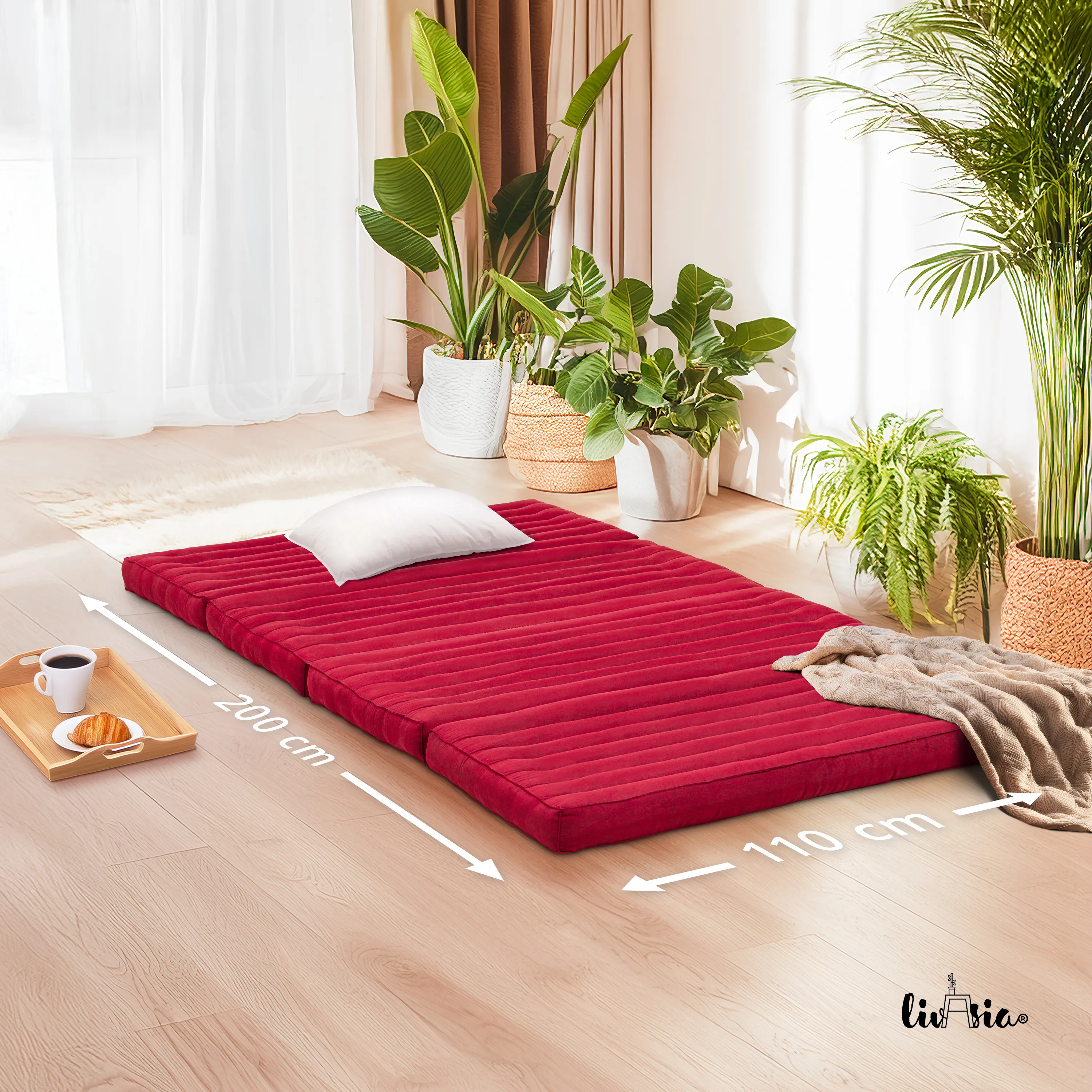 Kapok Folding Mattress, 110 cm wide, Basic