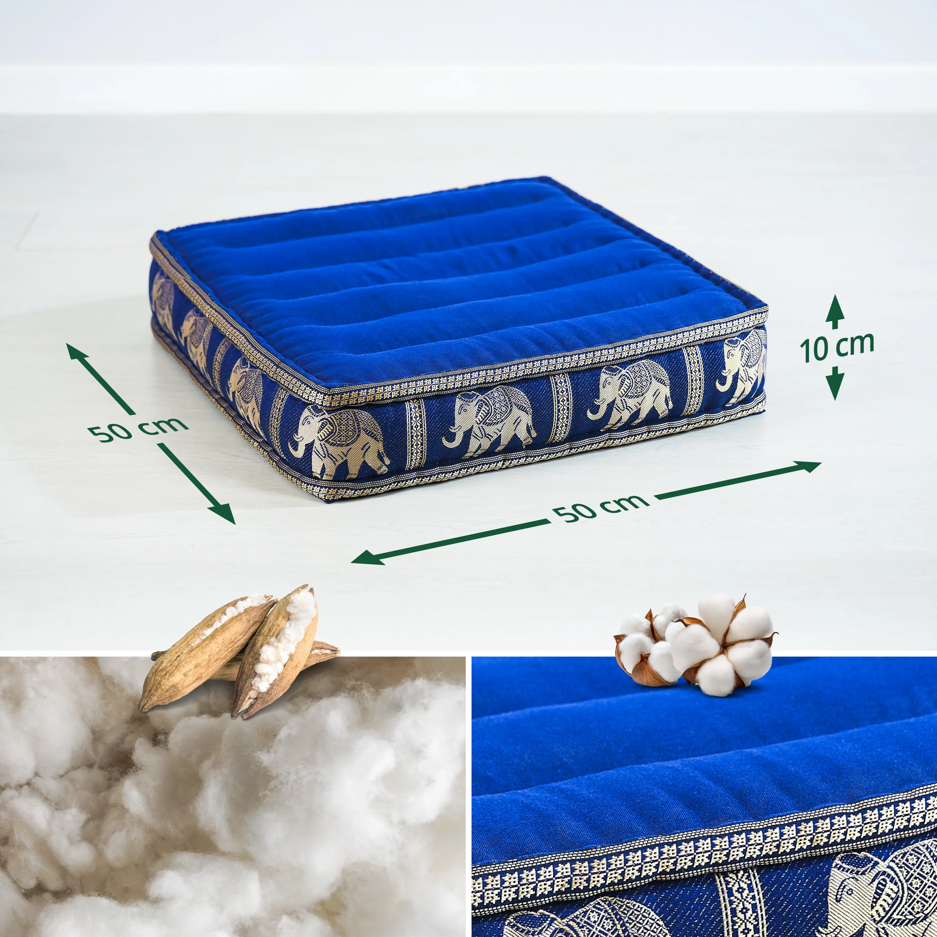 Kapok Floor Cushion, Deluxe