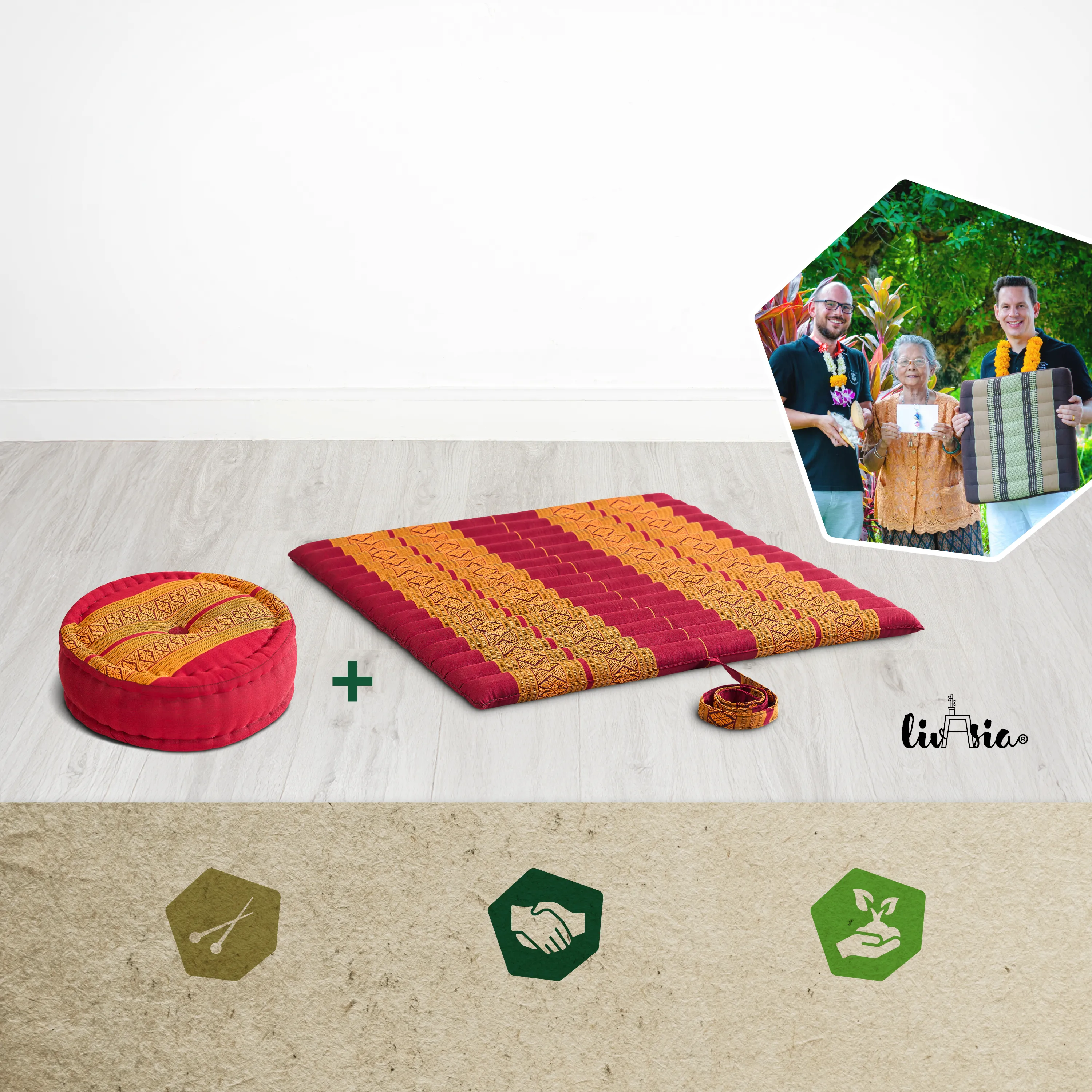 Kapok Meditation Cushion Set XL