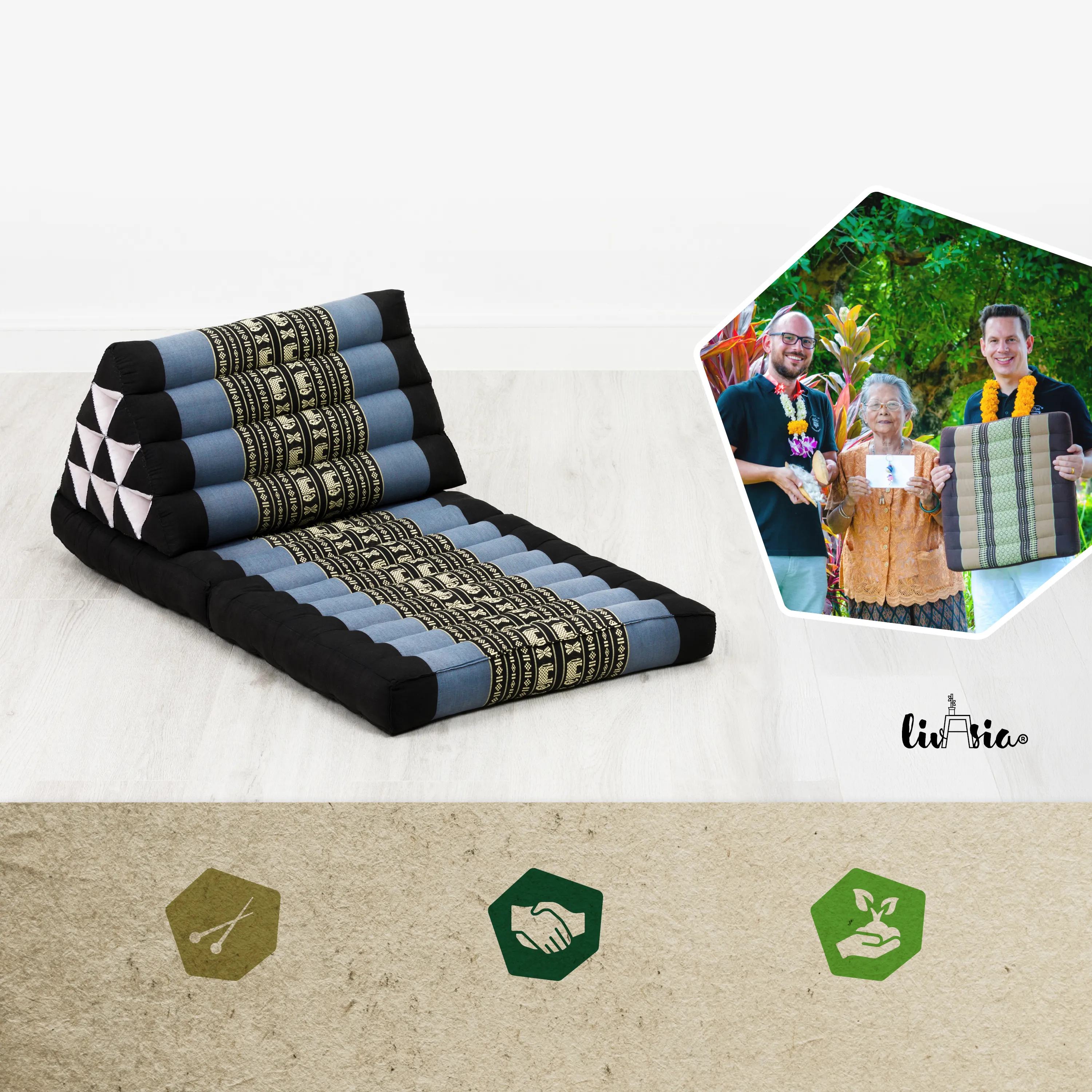 Kapok Thai Cushion 2 Fold