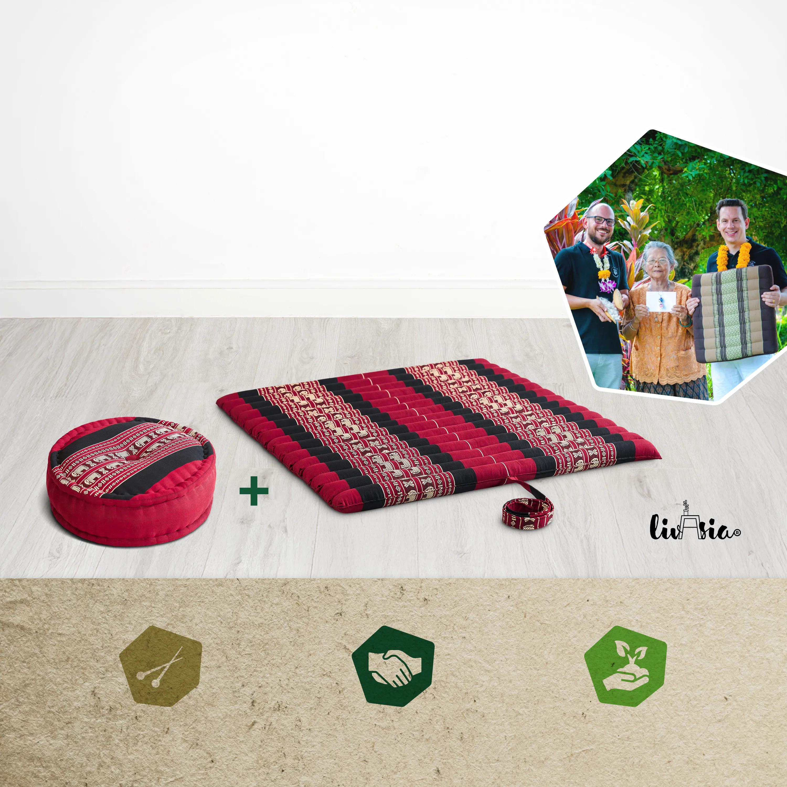 Kapok Meditation Cushion Set XL