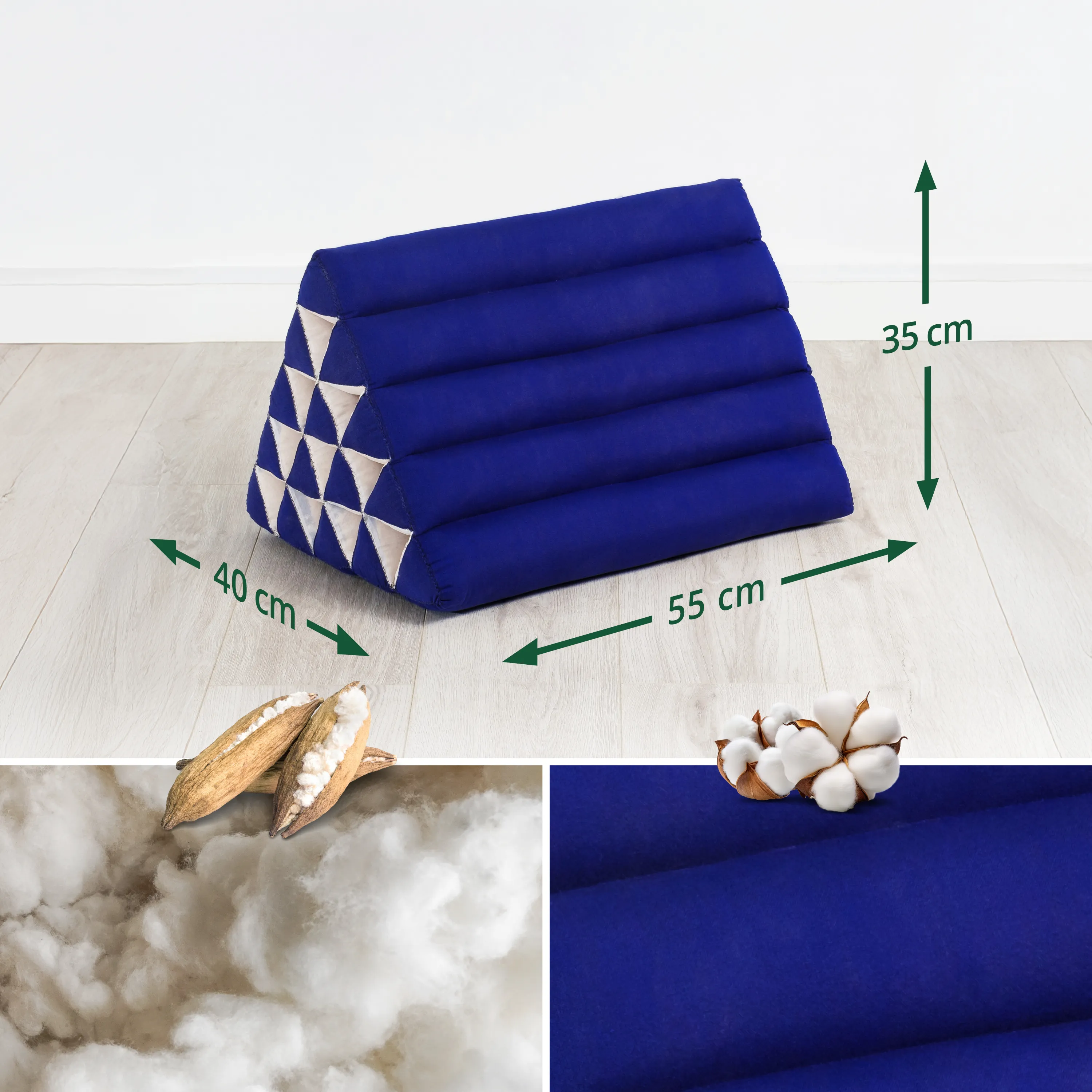 Kapok Triangle Cushion Tall, Basic