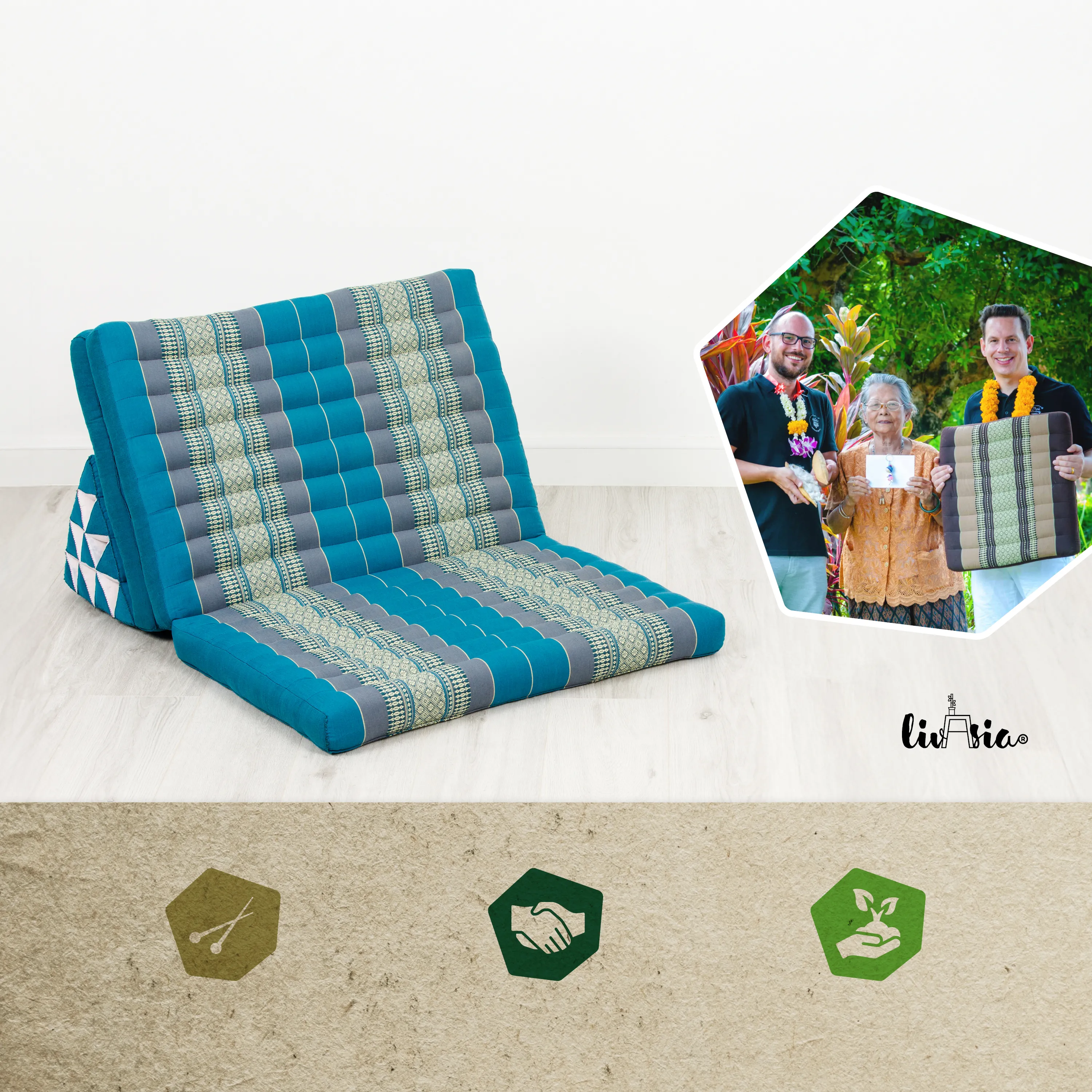 Kapok Thai Cushion XXL Wide