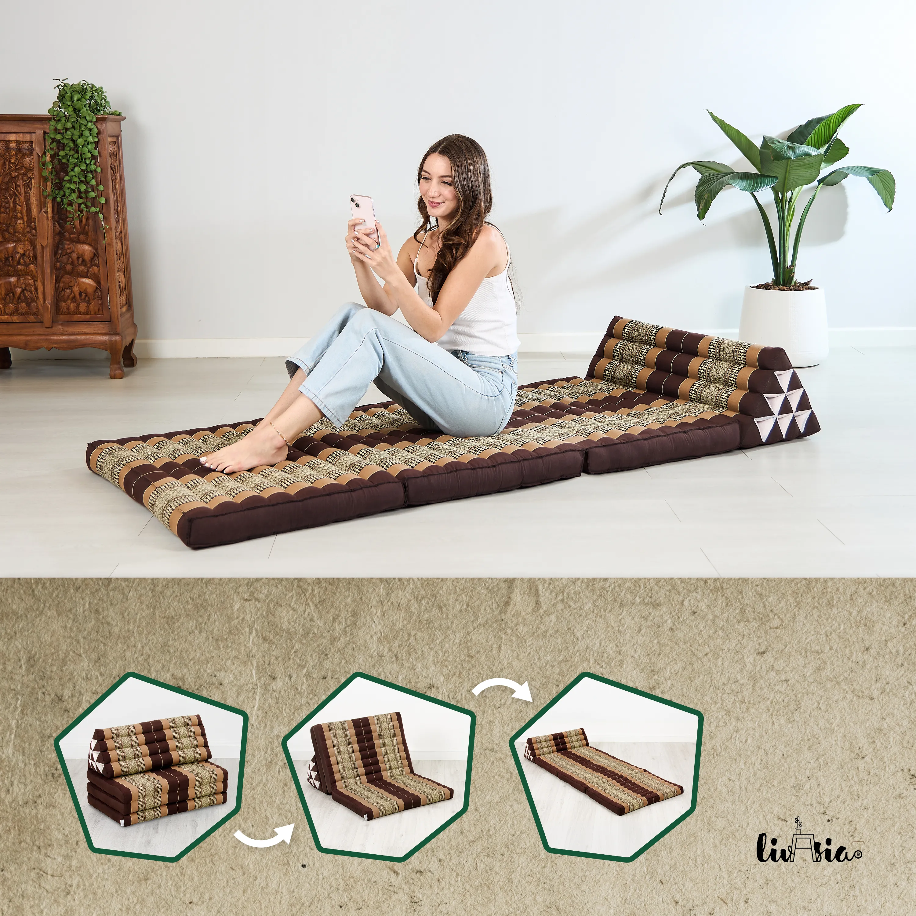 Kapok Thai Cushion XXL Wide