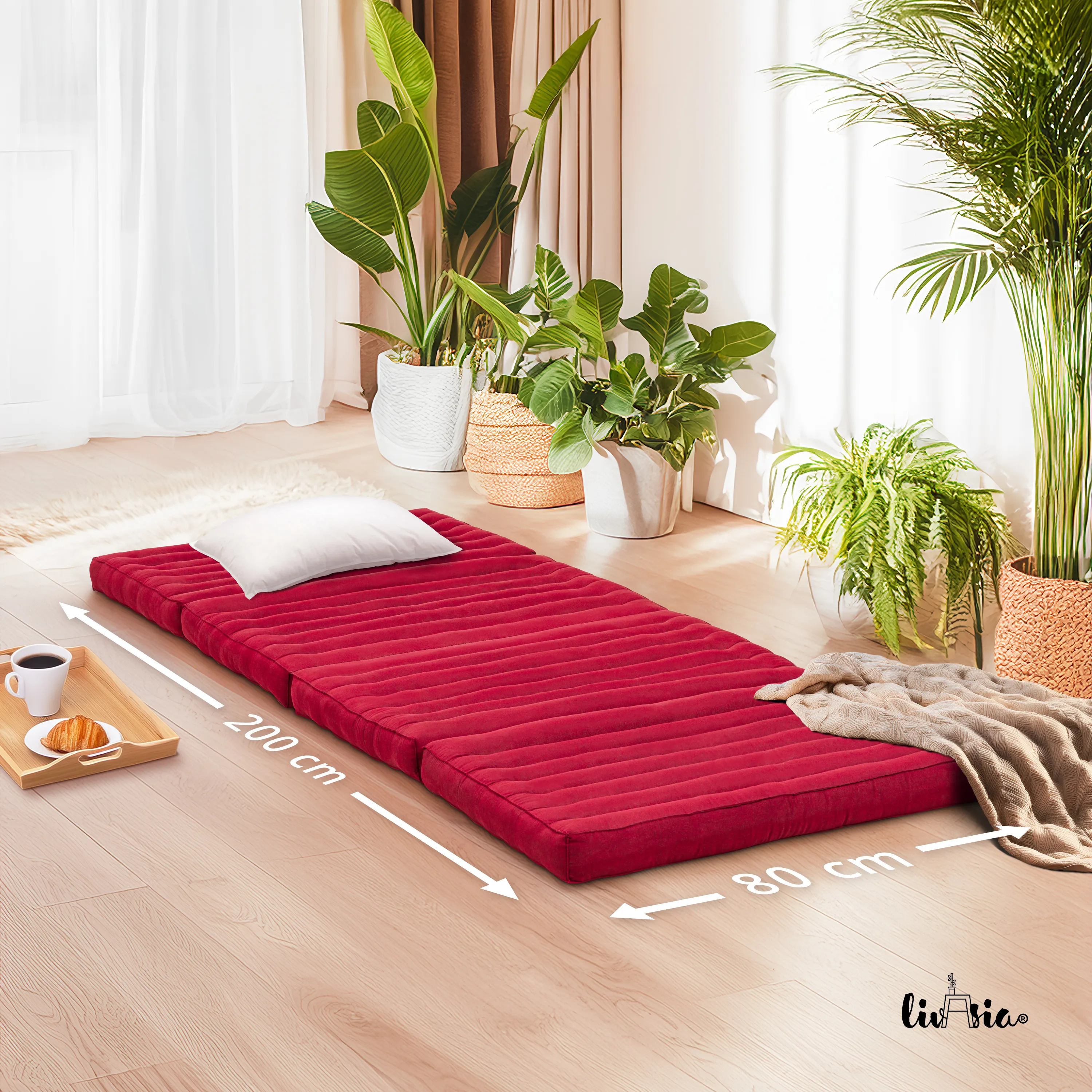 Kapok Folding Mattress, 80 cm wide, Basic