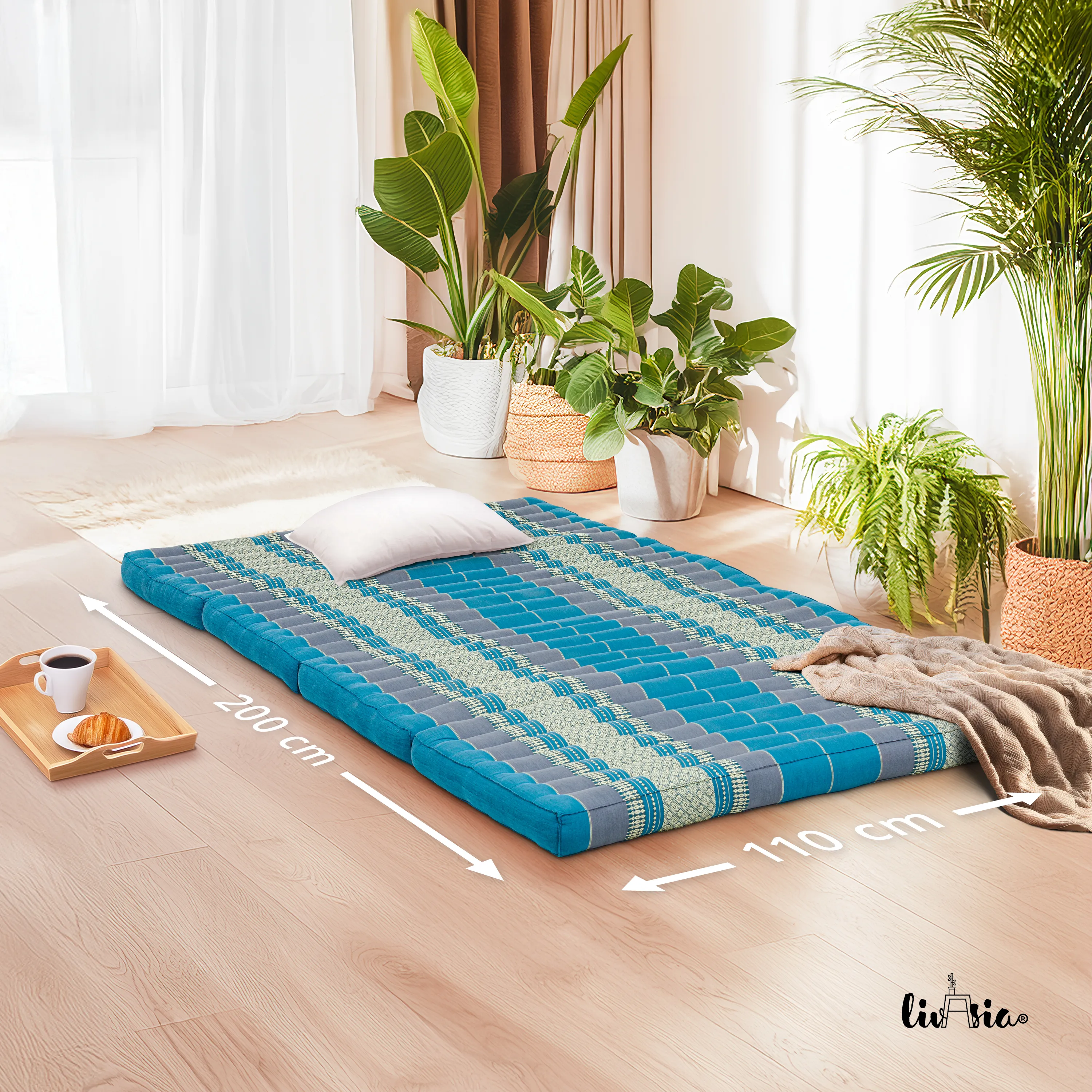 Kapok Folding Mattress, 110 cm wide, Classic